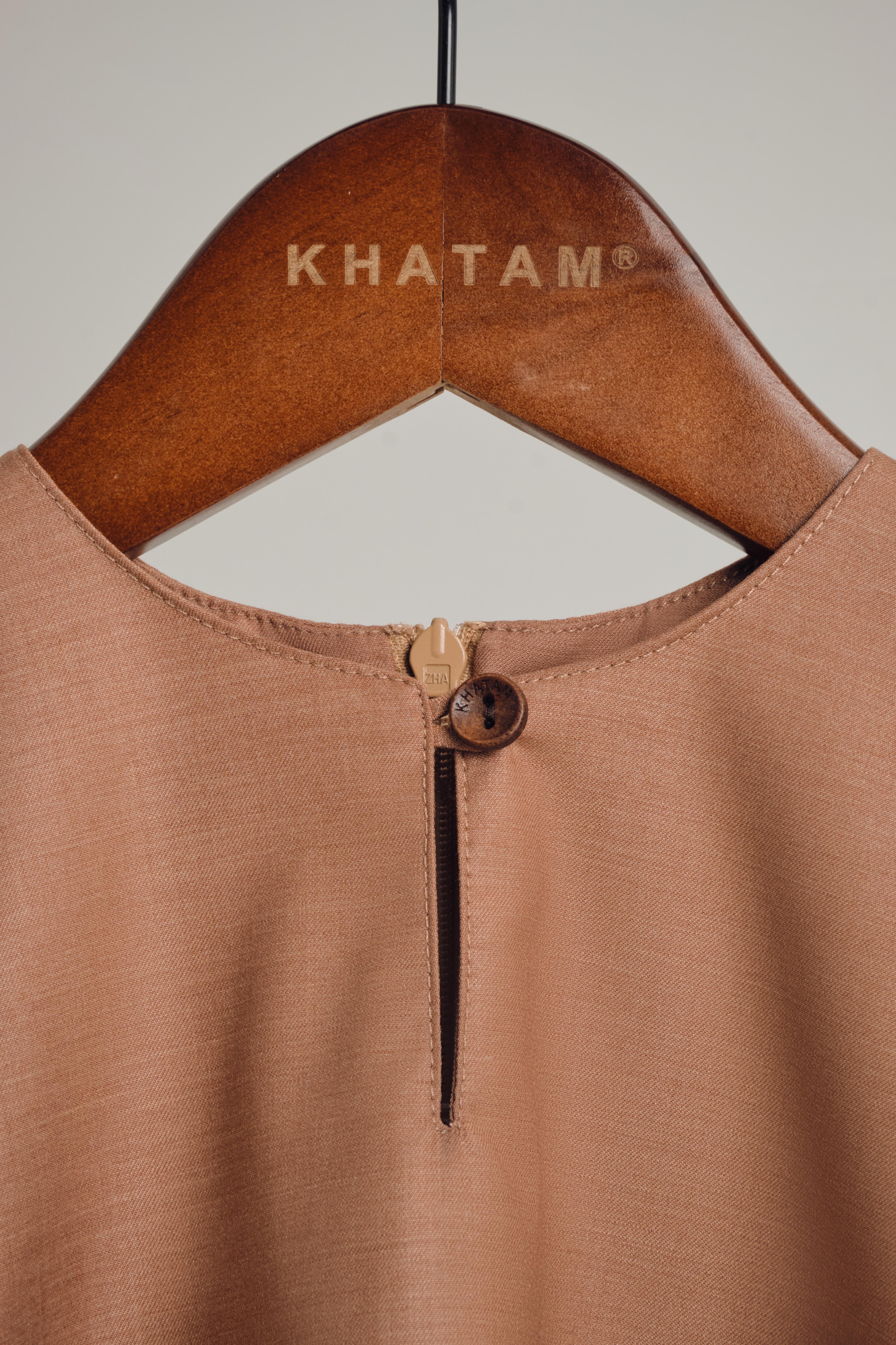 Patawali Baby Girls Baju Kurung - Clay Brown