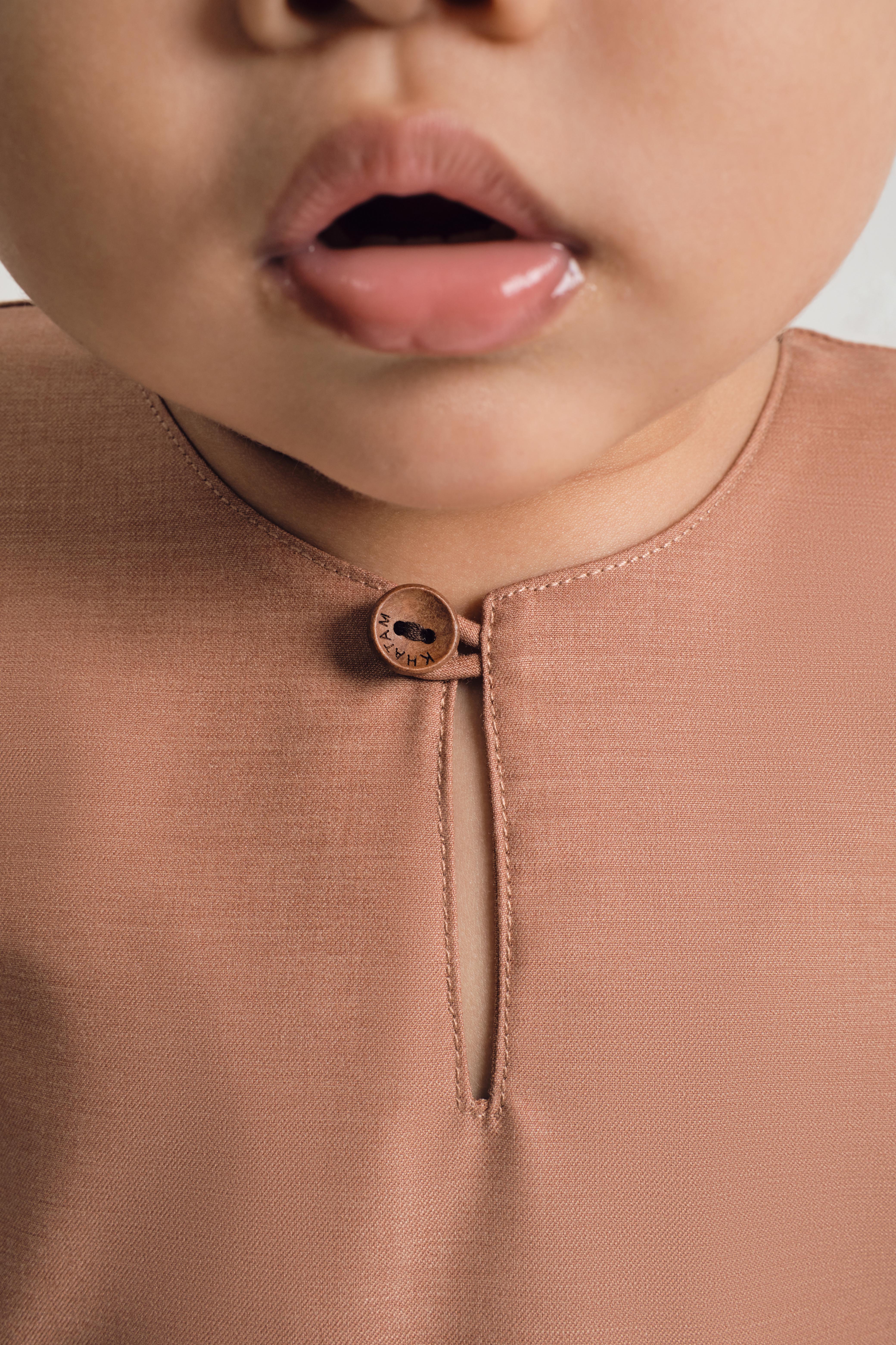 Patawali Baby Boys Baju Melayu Teluk Belanga - Clay Brown