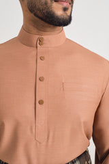 Patawali Baju Melayu Cekak Musang - Clay Brown
