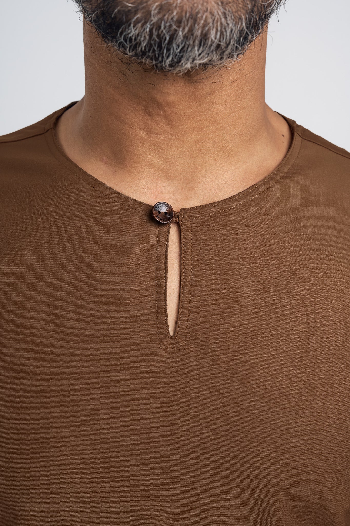 Patawali Modern Fit Baju Melayu Teluk Belanga - Coffee Brown