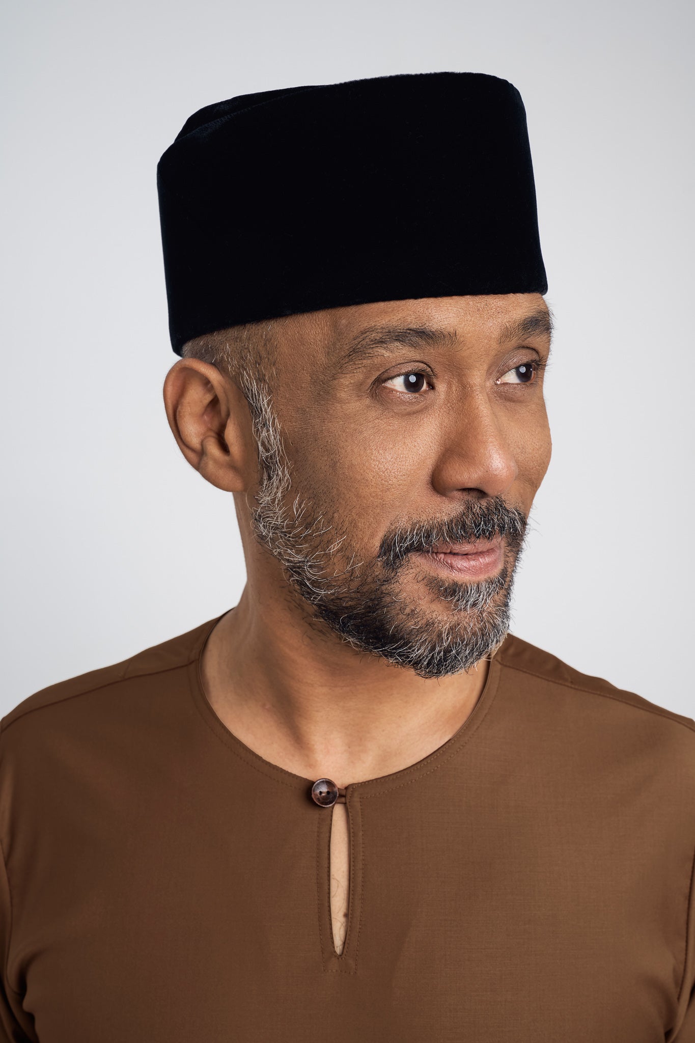 Patawali Modern Fit Baju Melayu Teluk Belanga - Coffee Brown