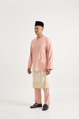 Patawali Modern Fit Baju Melayu Teluk Belanga - Coral