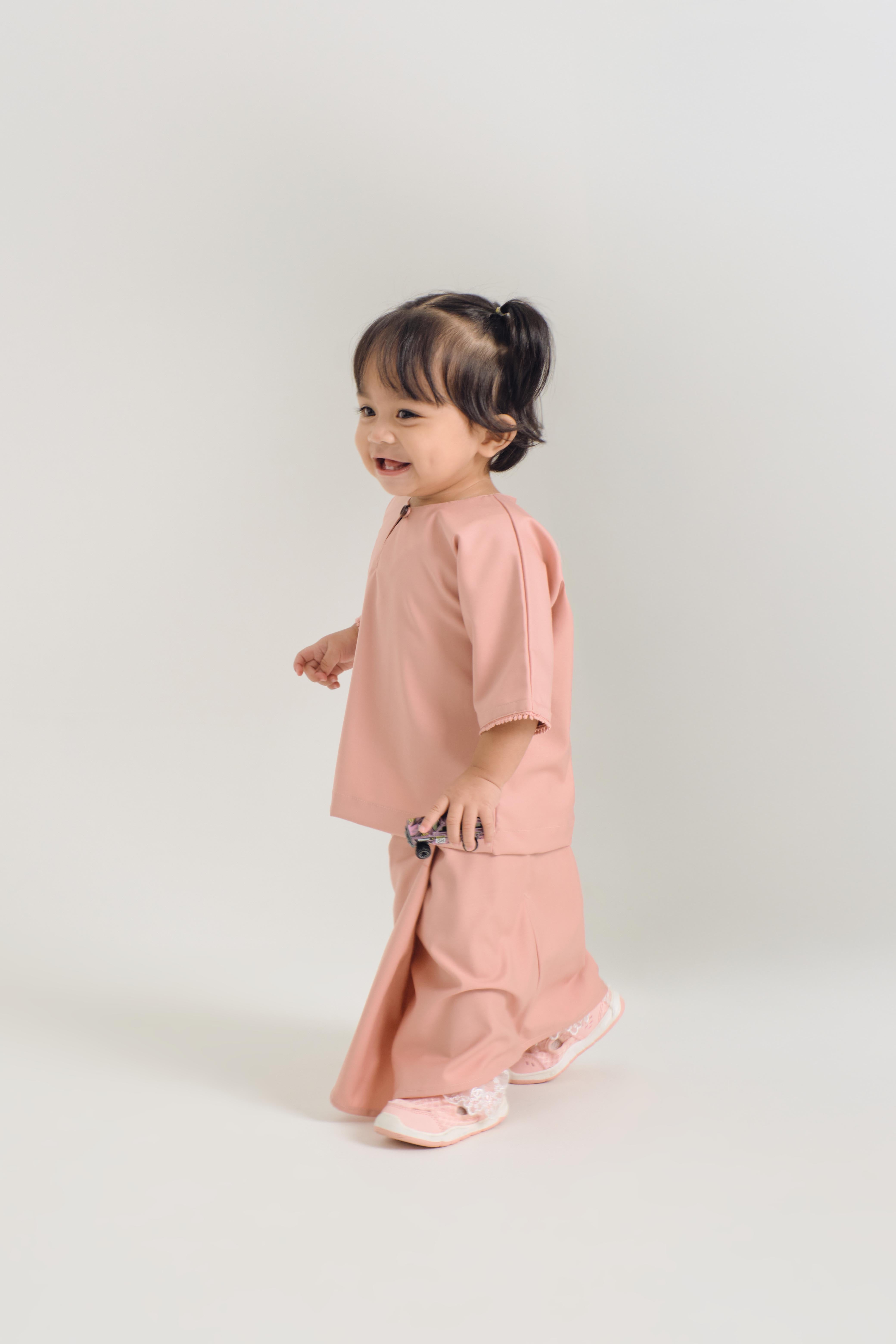 Patawali Baby Girls Baju Kurung - Coral