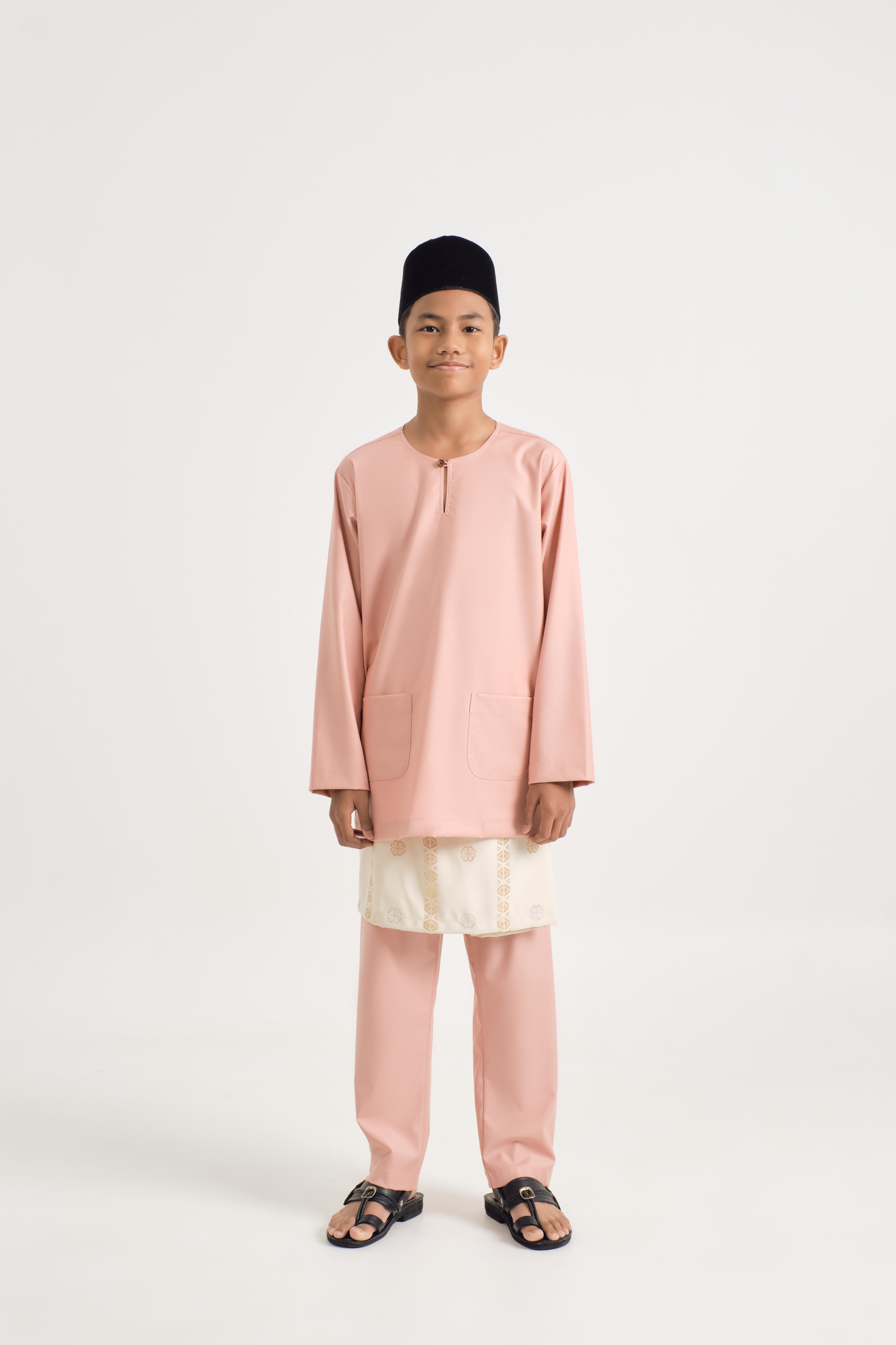 Patawali Boys Baju Melayu Teluk Belanga - Coral