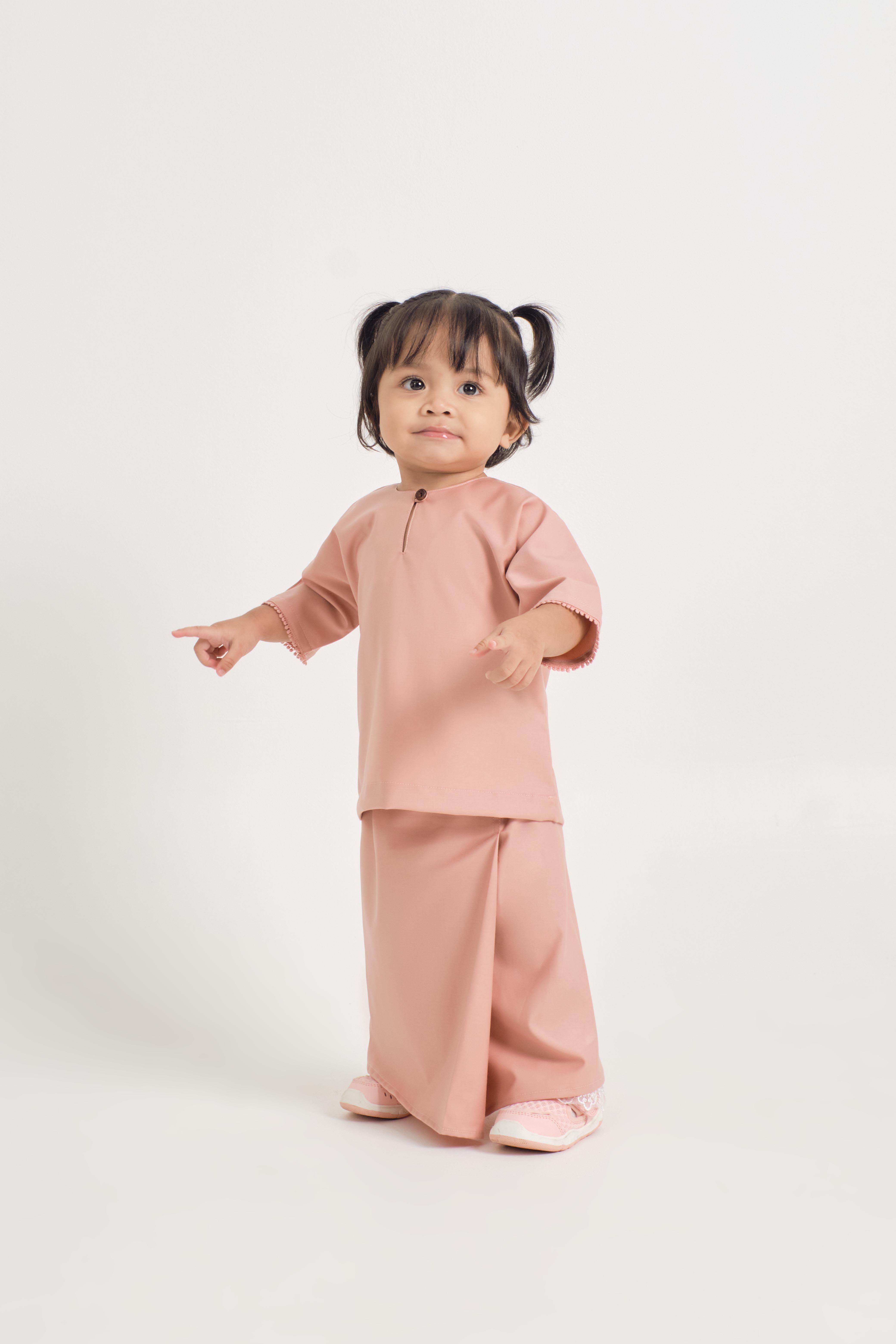 Patawali Baby Girls Baju Kurung - Coral