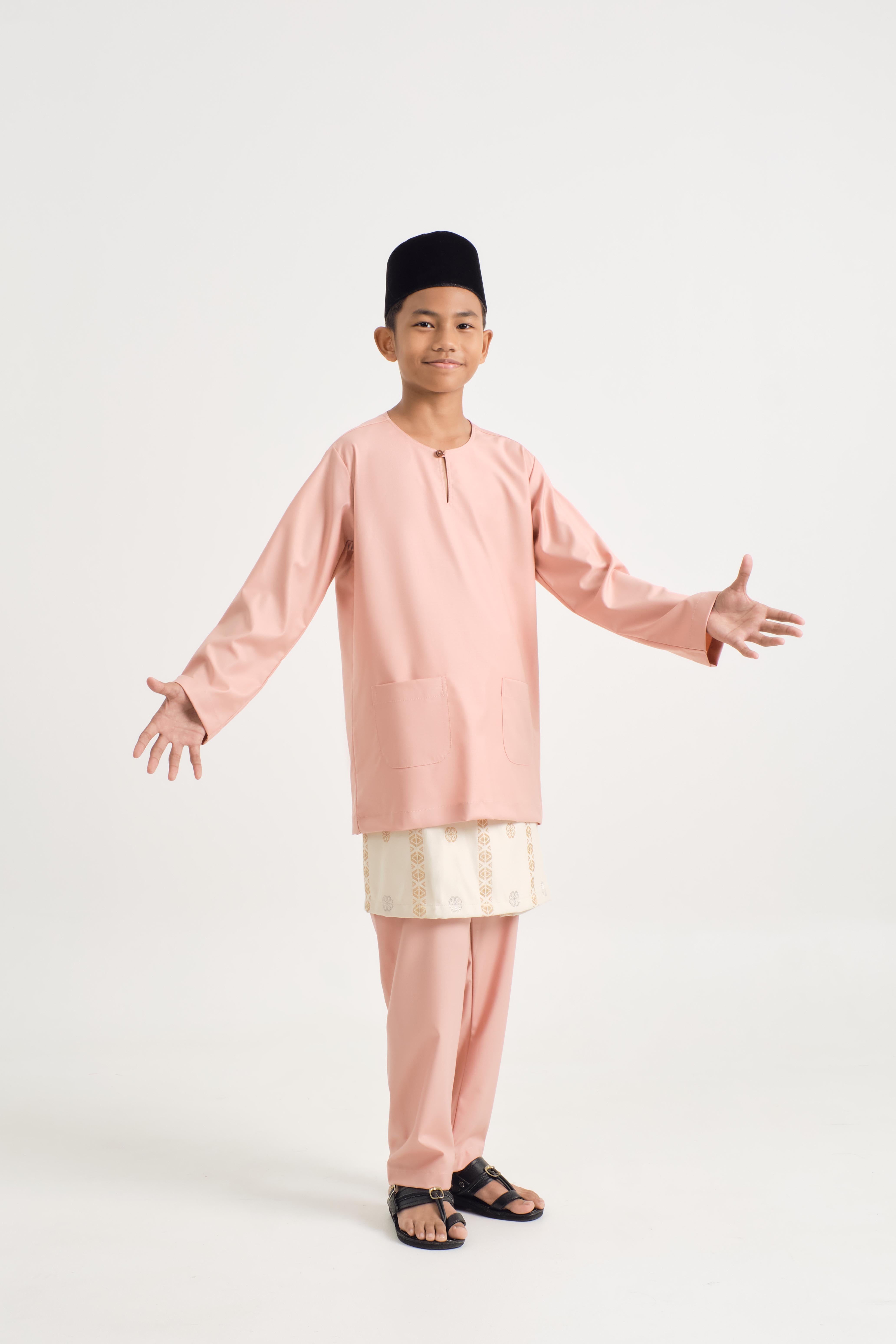 Patawali Boys Baju Melayu Teluk Belanga - Coral