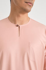 Patawali Classic Fit Baju Melayu Teluk Belanga - Coral