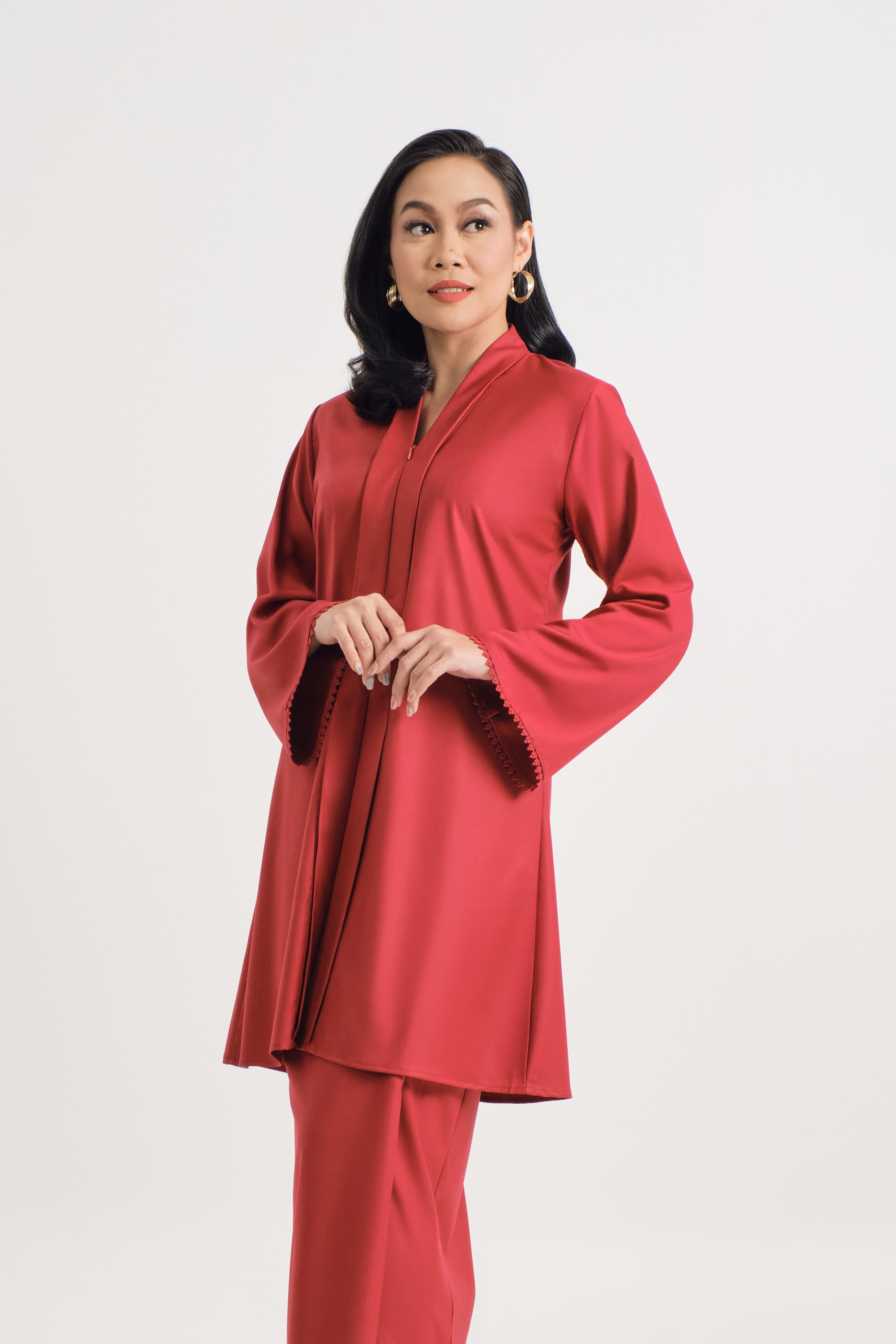 Patawali Baju Kebaya - Crimson Red