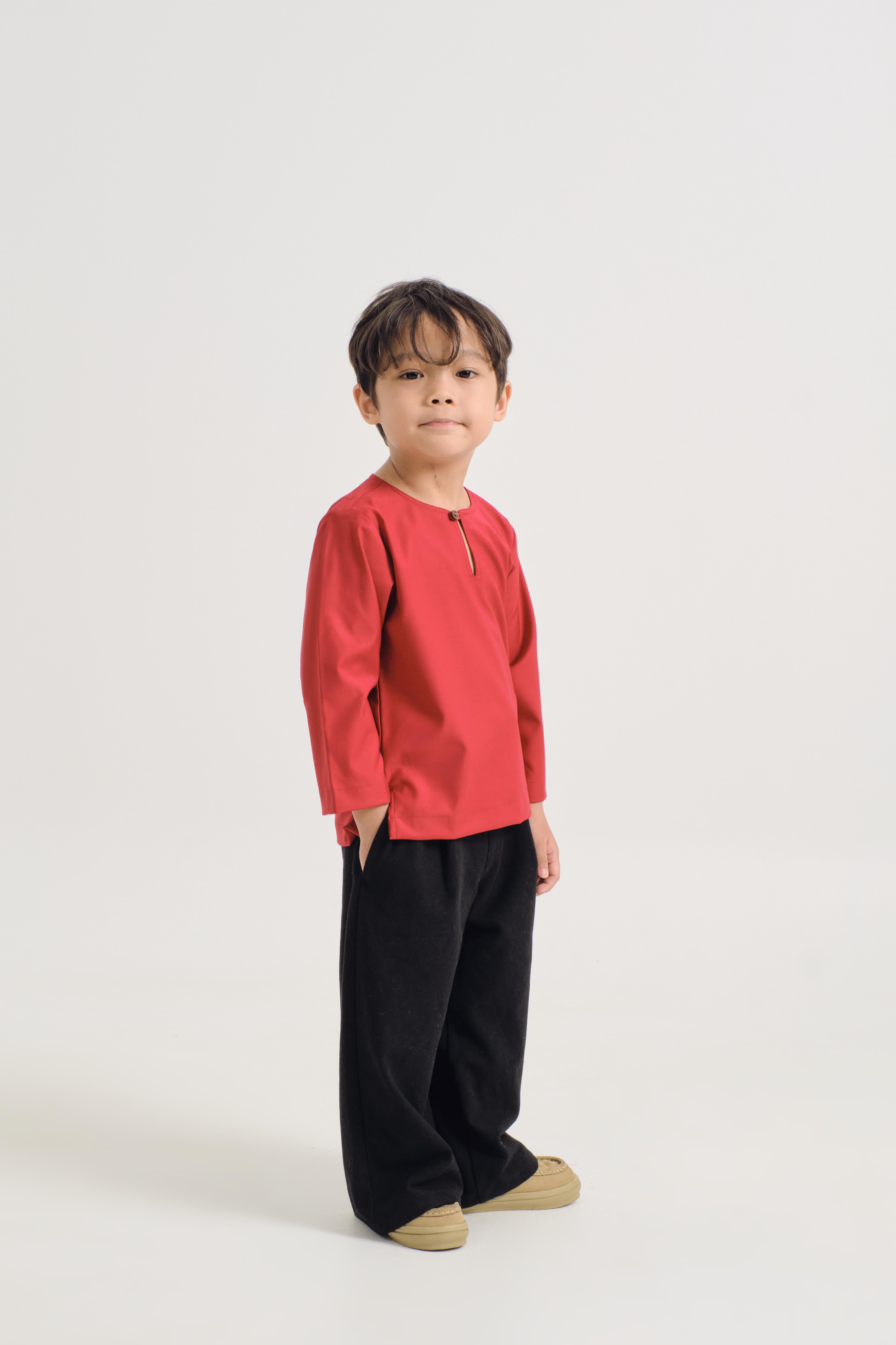 Patawali Boys Top - Crimson Red