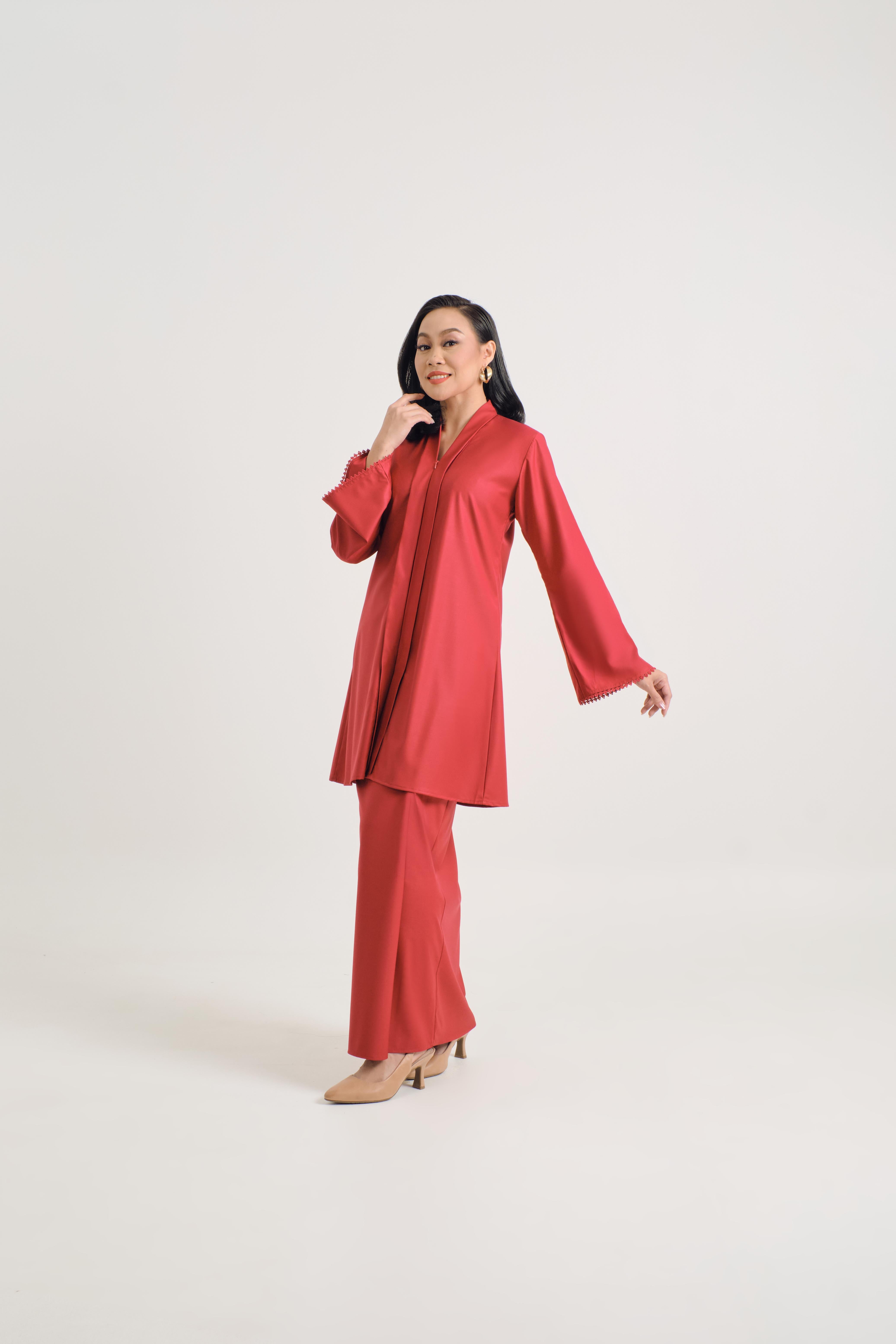 Patawali Baju Kebaya - Crimson Red