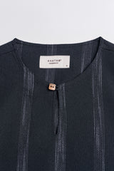 Detak Modern Fit Long Sleeves Top -  Black