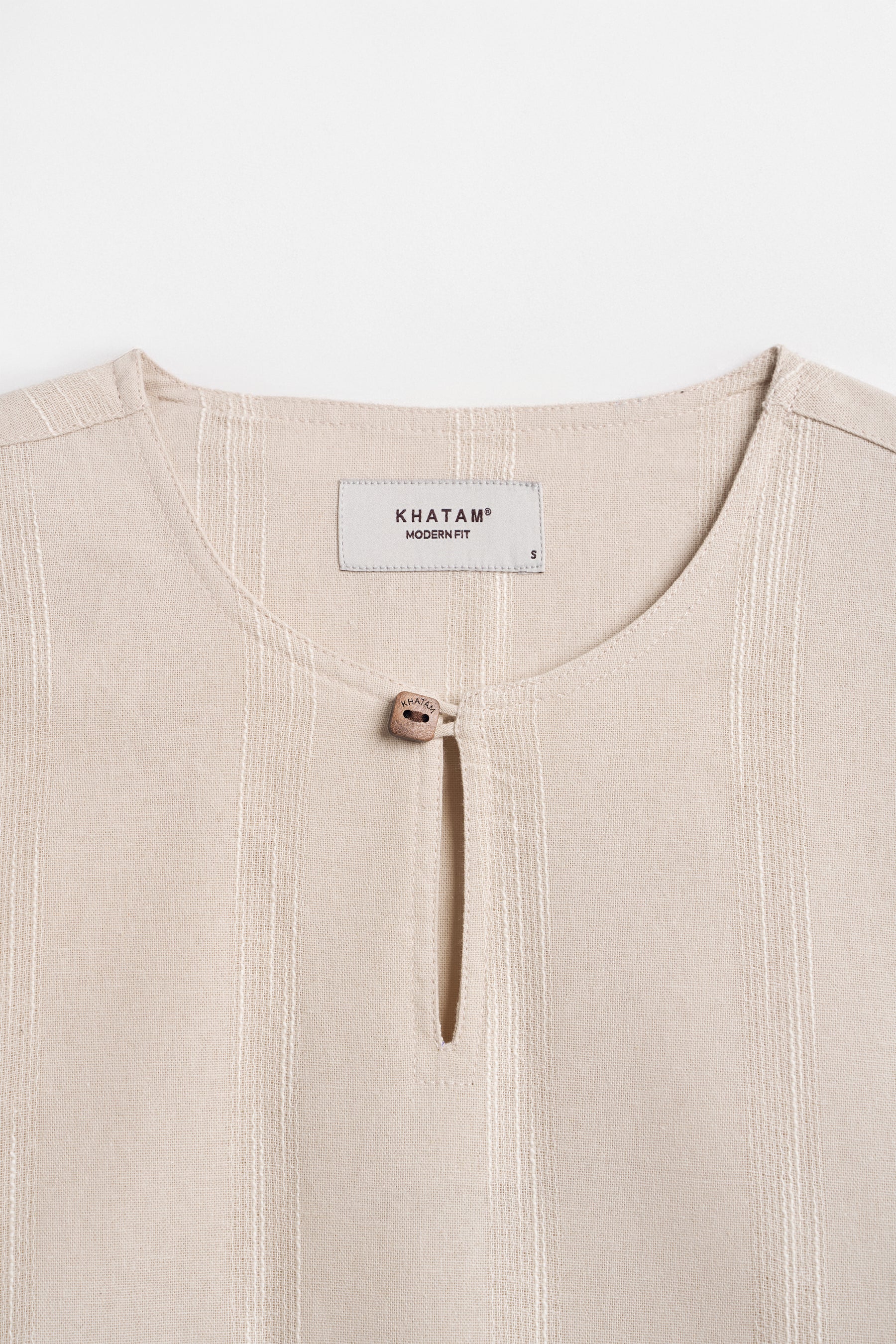 Detak Modern Fit Long Sleeves Top - Beige