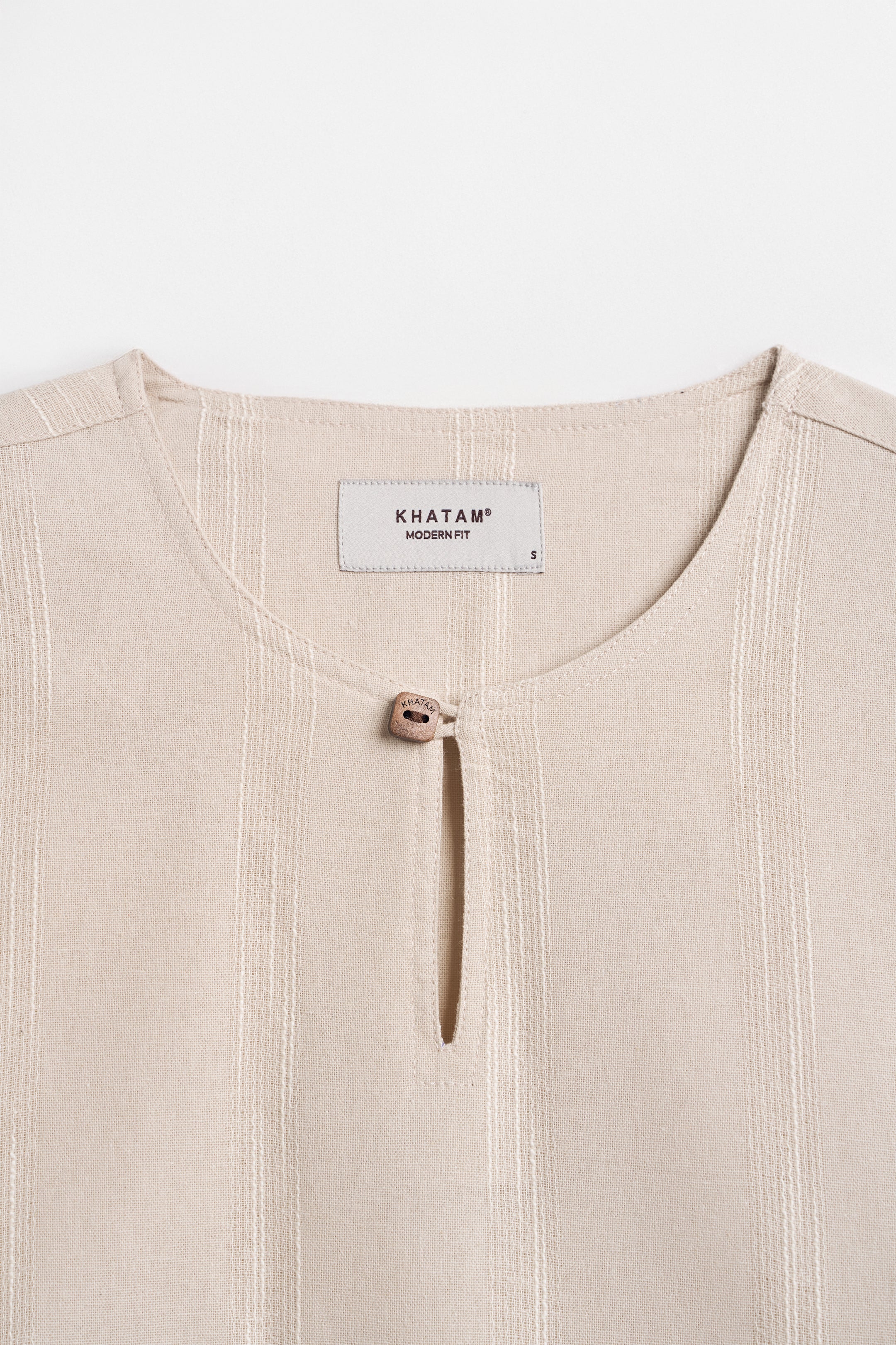 Detak Modern Fit Long Sleeves Top - Beige