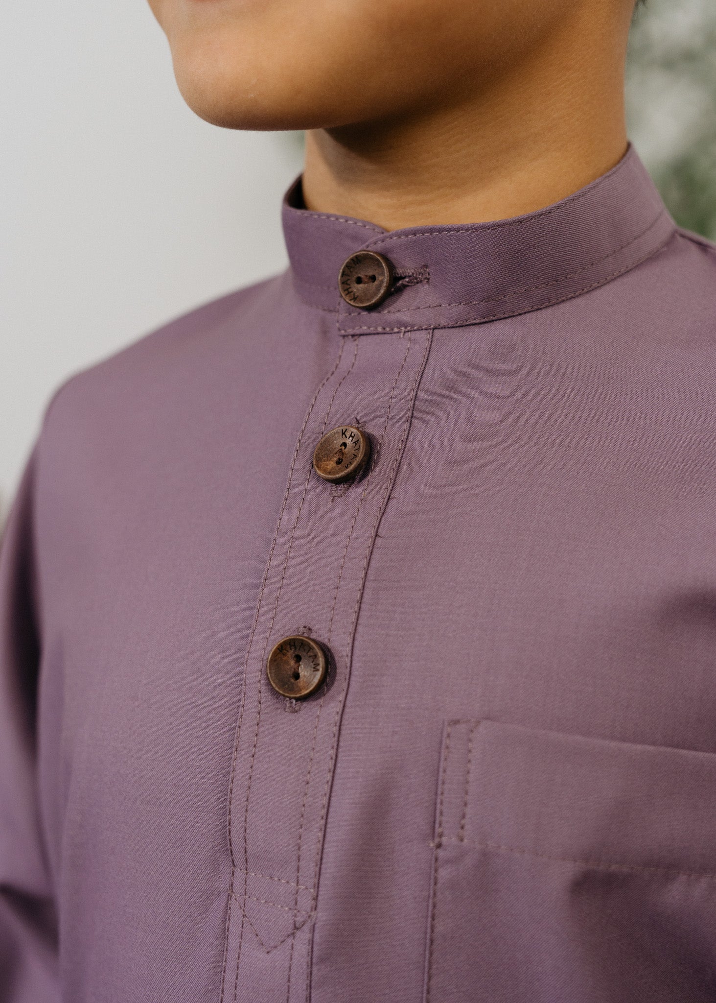 Patawali Boys Baju Melayu Cekak Musang - Dusty Lilac