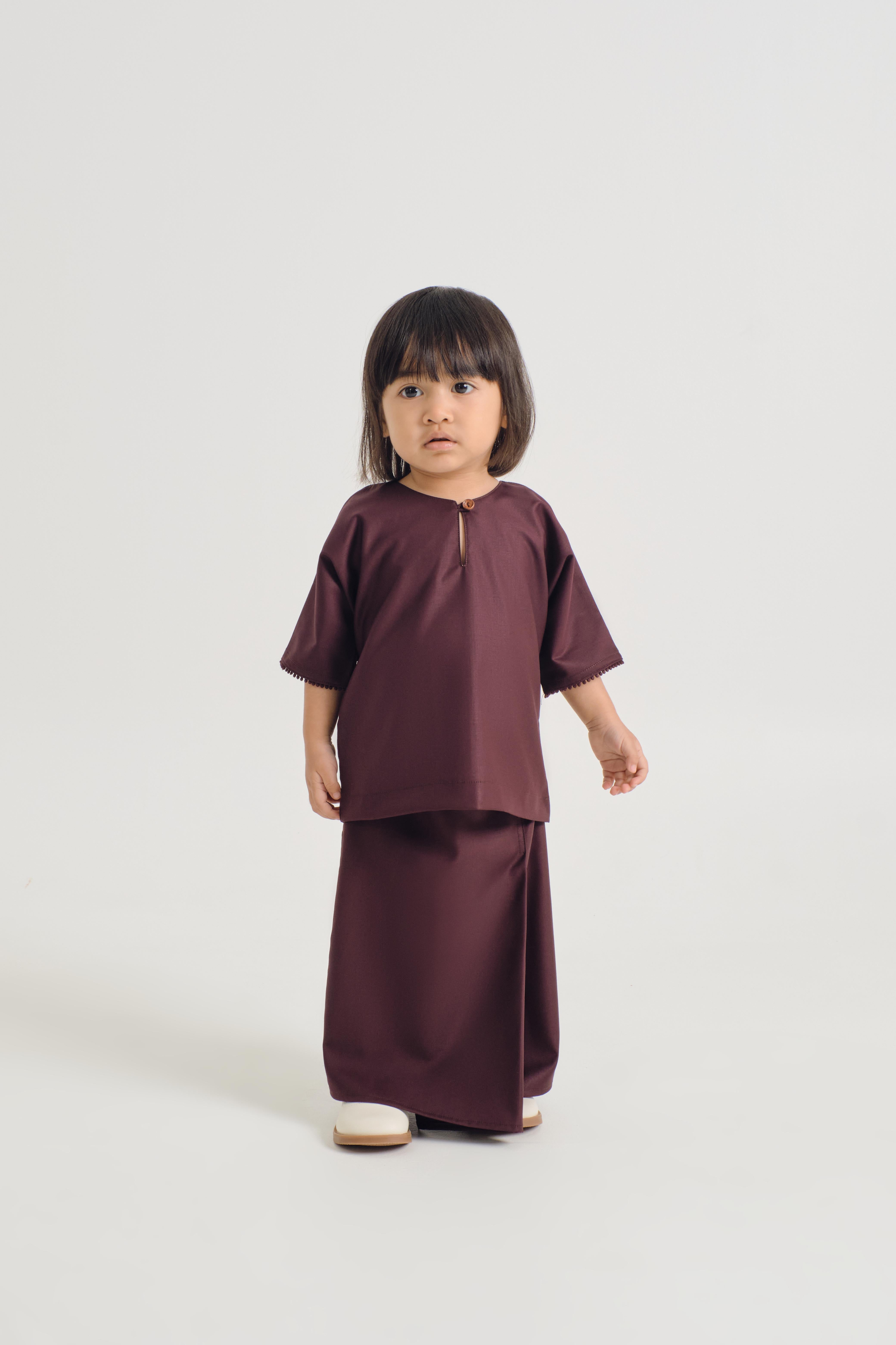 Patawali Baby Girls Baju Kurung - Plum