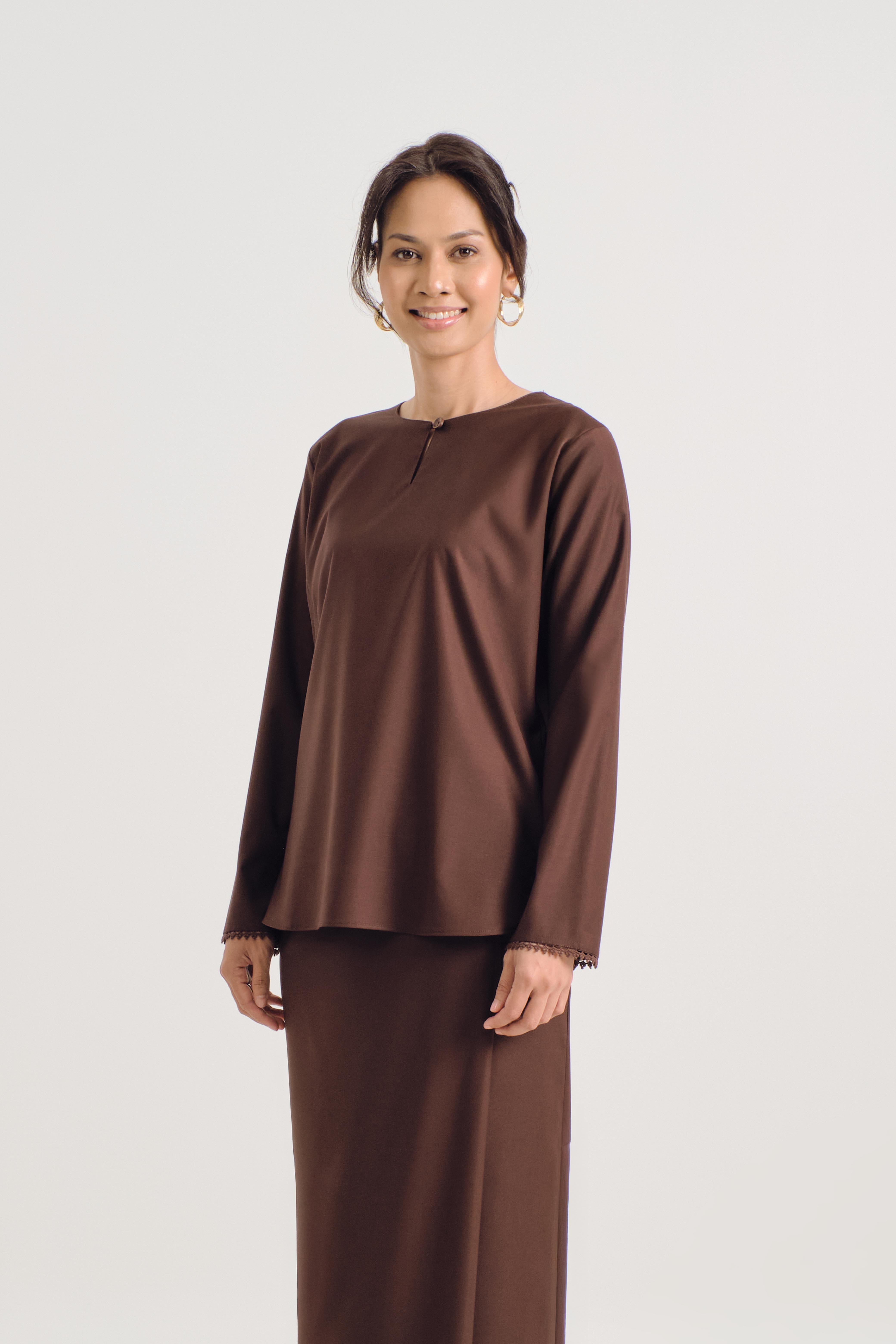 Patawali Baju Kurung - Dark Brown