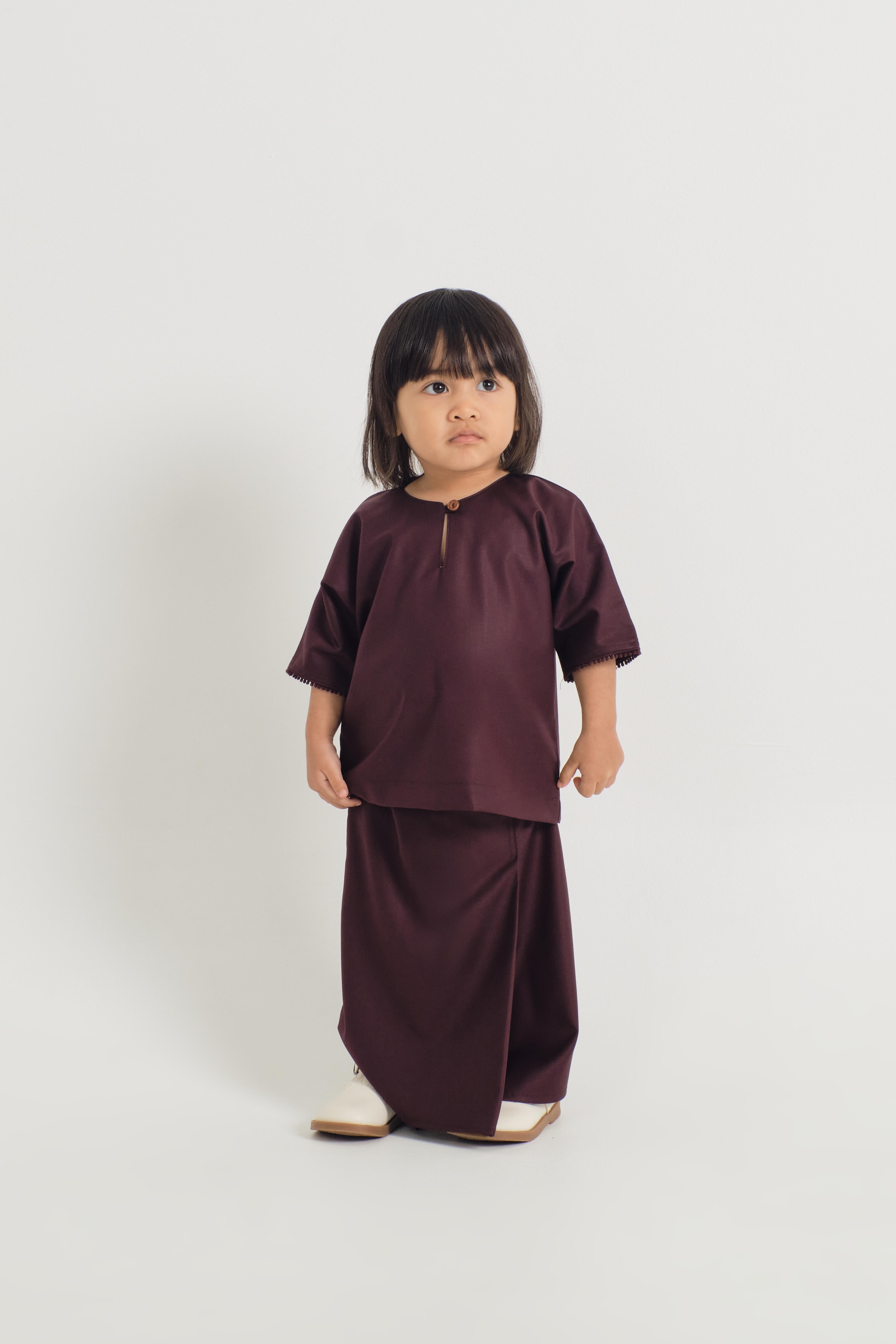 Patawali Baby Girls Baju Kurung - Plum