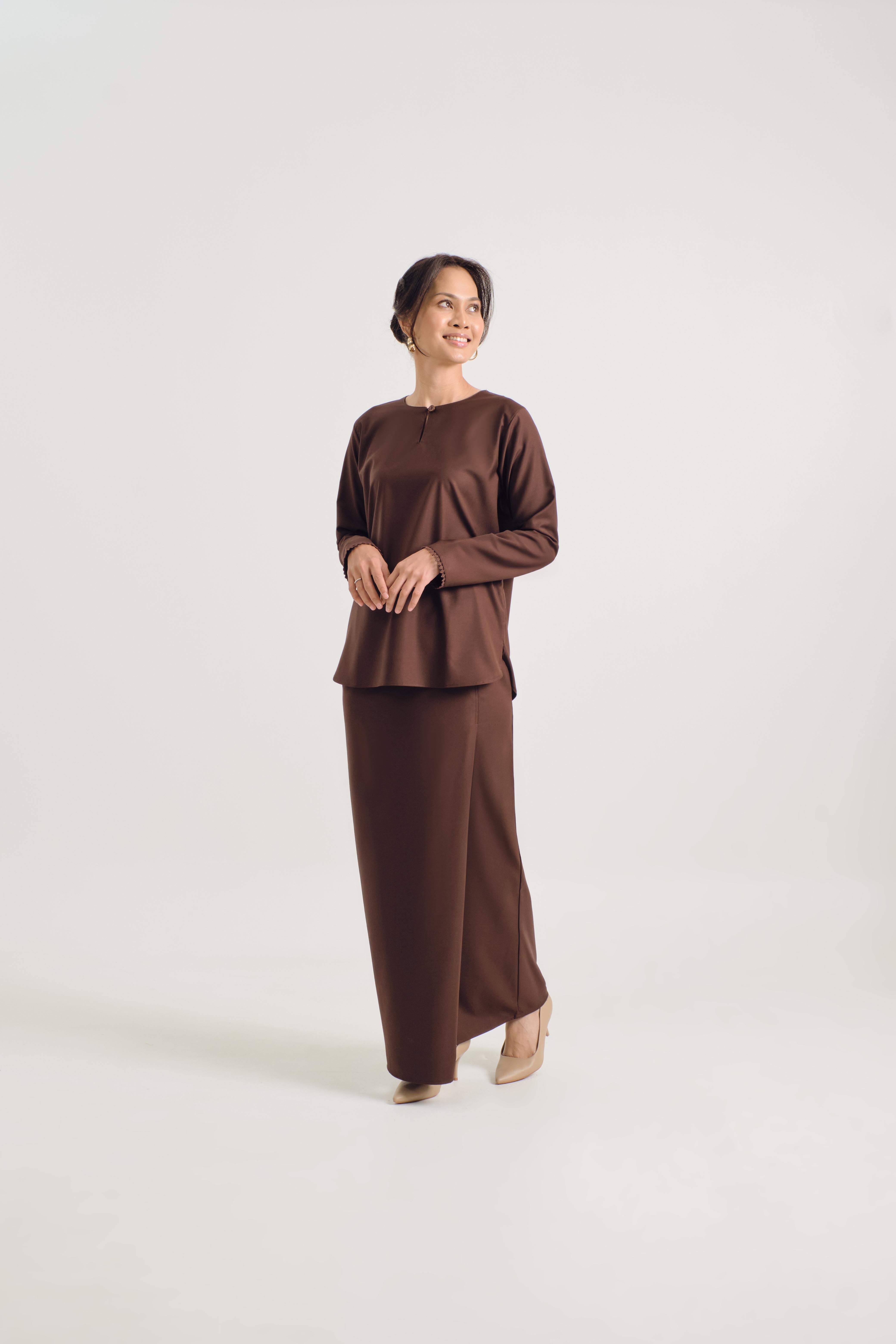 Patawali Baju Kurung - Dark Brown