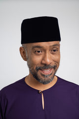 Patawali Modern Fit Baju Melayu Teluk Belanga - Dark Indigo