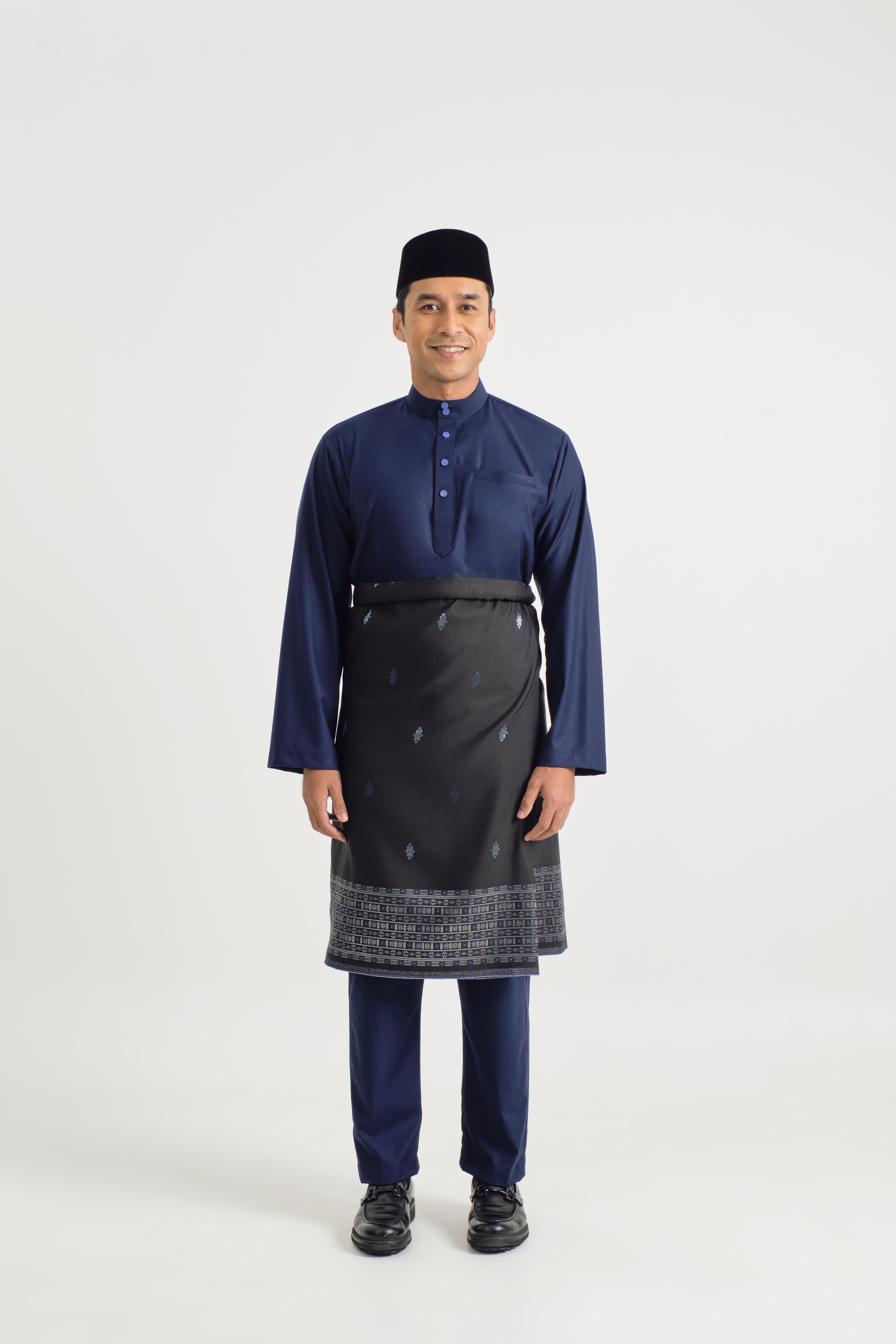 Patawali Baju Melayu Cekak Musang - Dark Navy