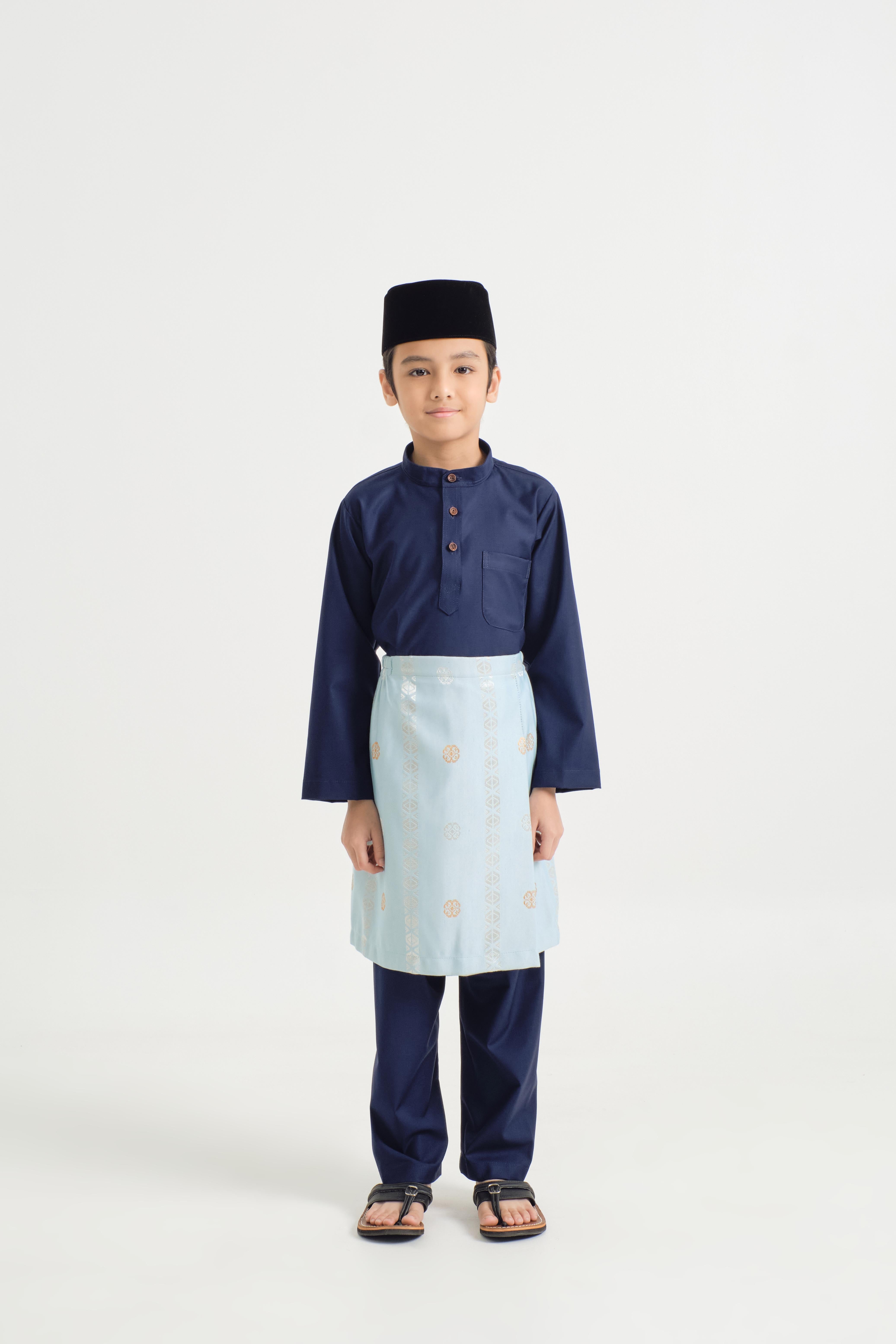 Patawali Boys Baju Melayu Cekak Musang - Dark Navy