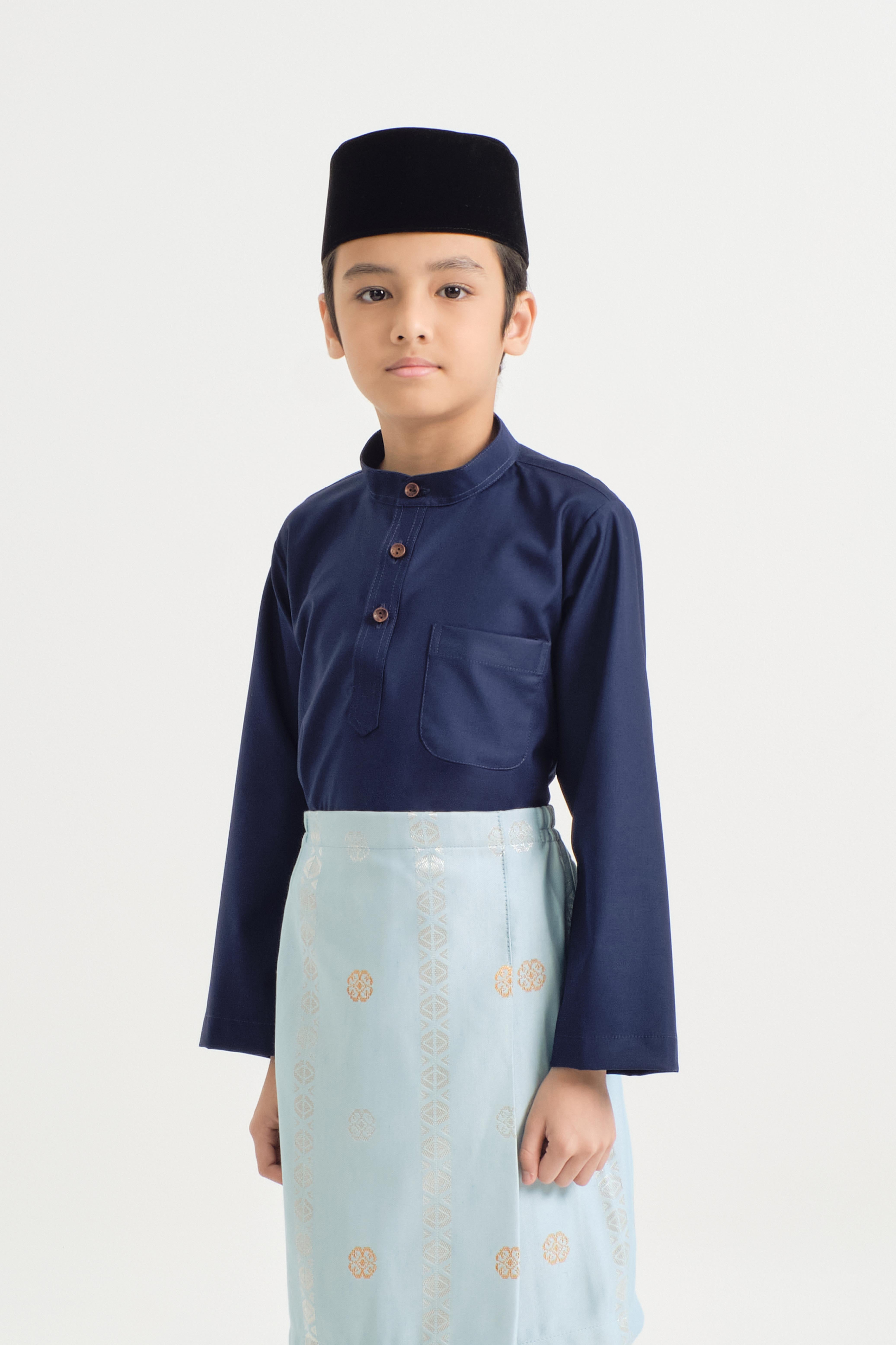 Patawali Boys Baju Melayu Cekak Musang - Dark Navy