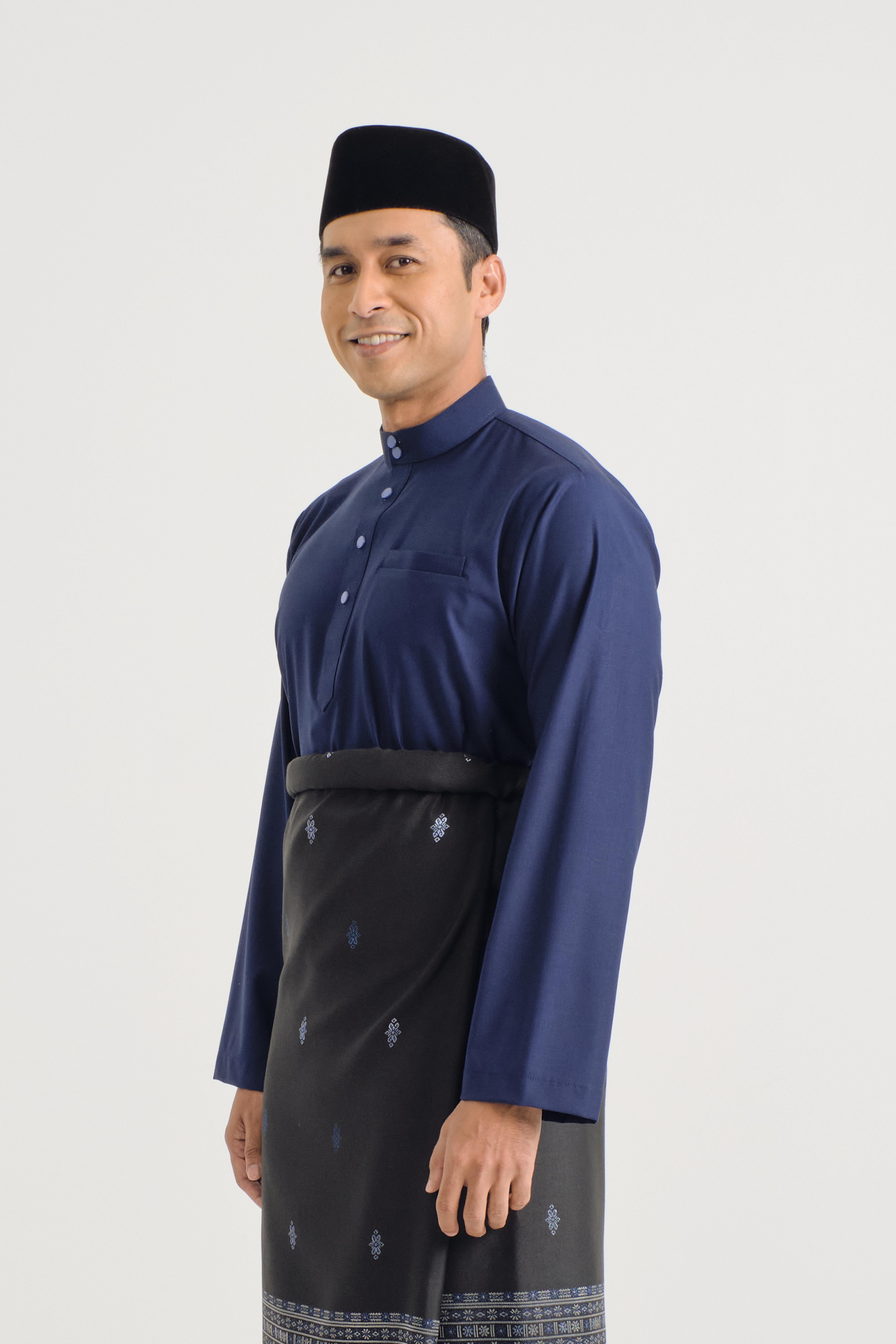 Patawali Baju Melayu Cekak Musang - Dark Navy