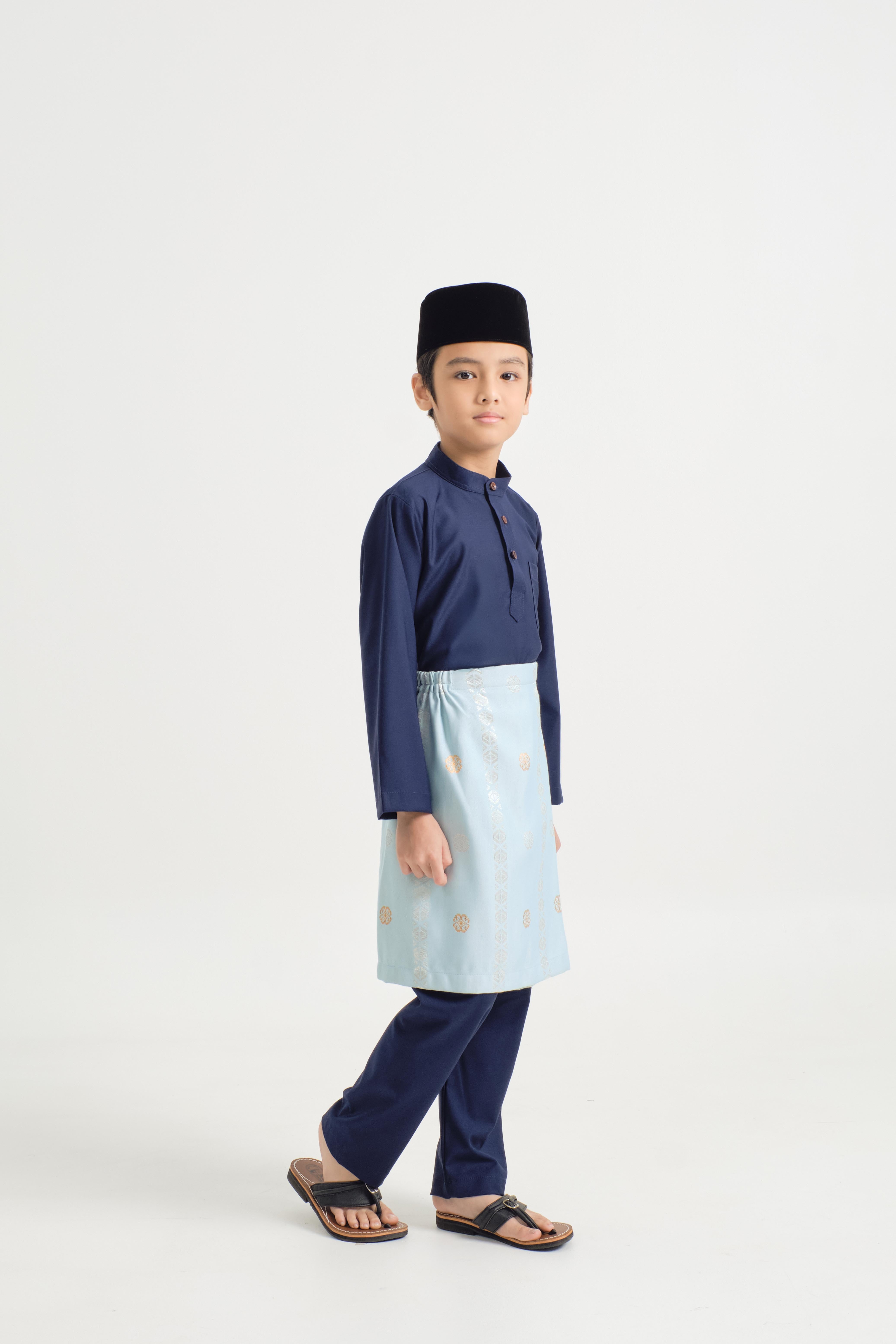 Patawali Boys Baju Melayu Cekak Musang - Dark Navy