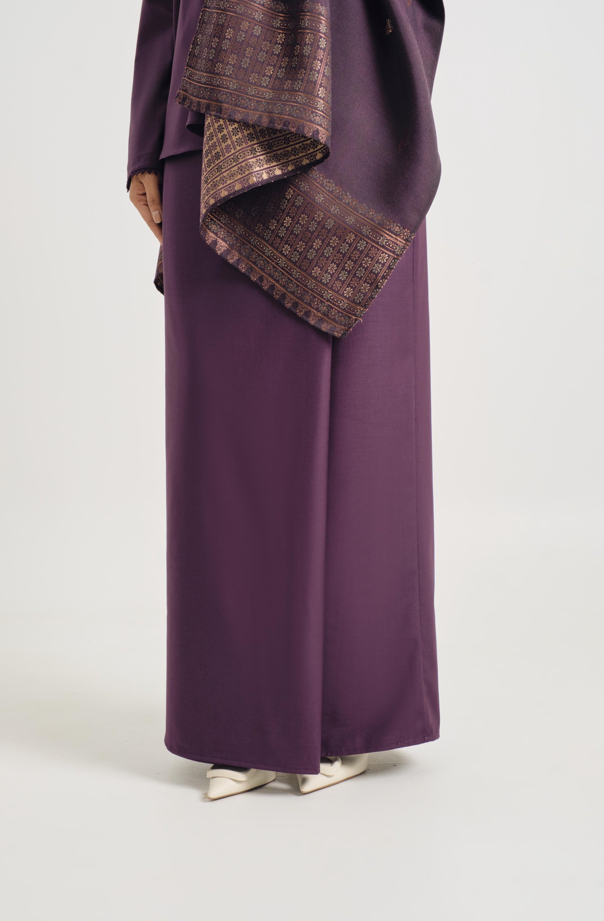 Patawali Baju Kurung - Dark Purple