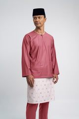 Patawali Modern Fit Baju Melayu Teluk Belanga - Dark Rose