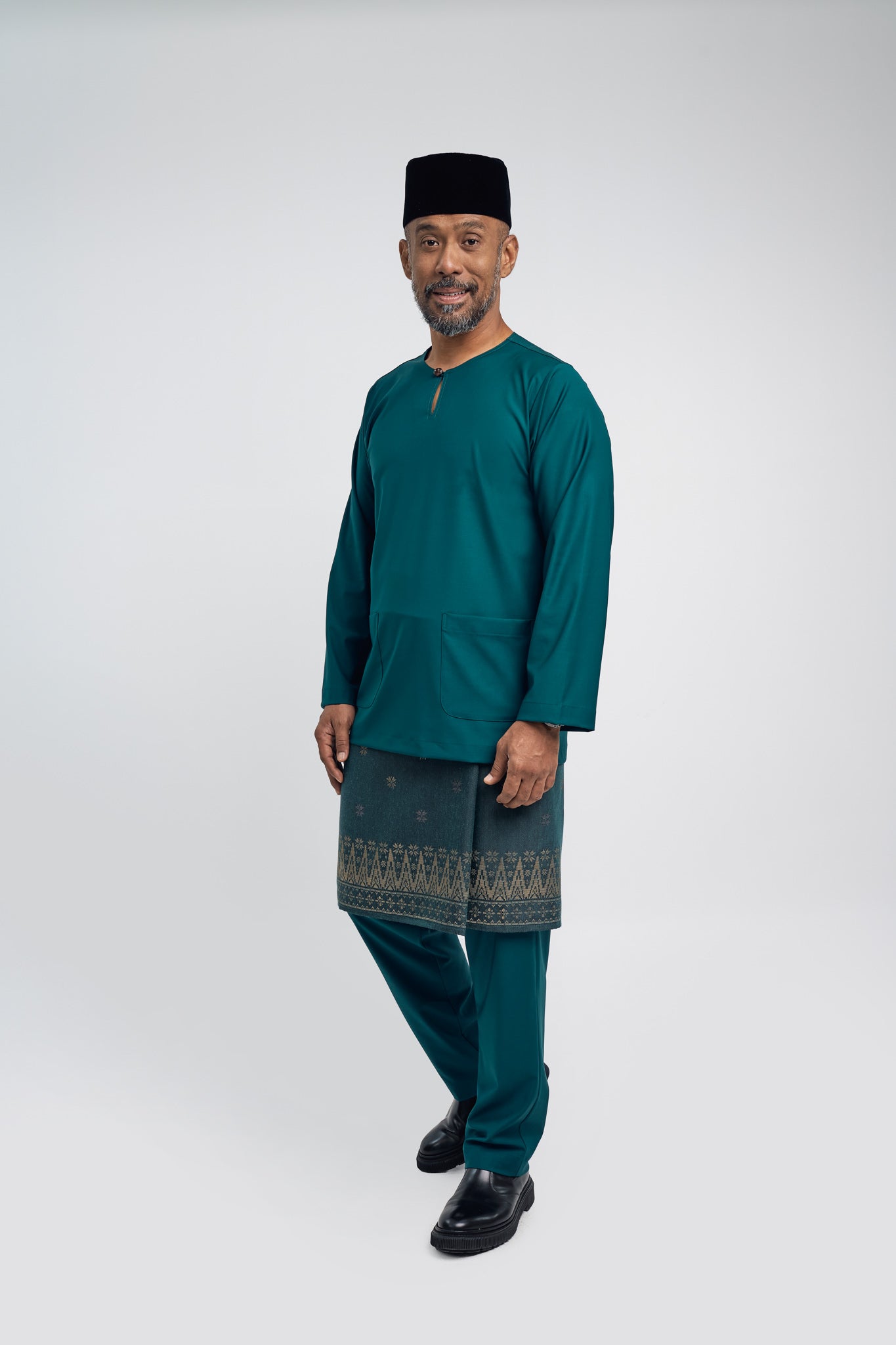 Patawali Modern Fit Baju Melayu Teluk Belanga - Deep Teal
