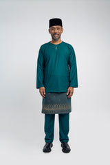 Patawali Modern Fit Baju Melayu Teluk Belanga - Deep Teal