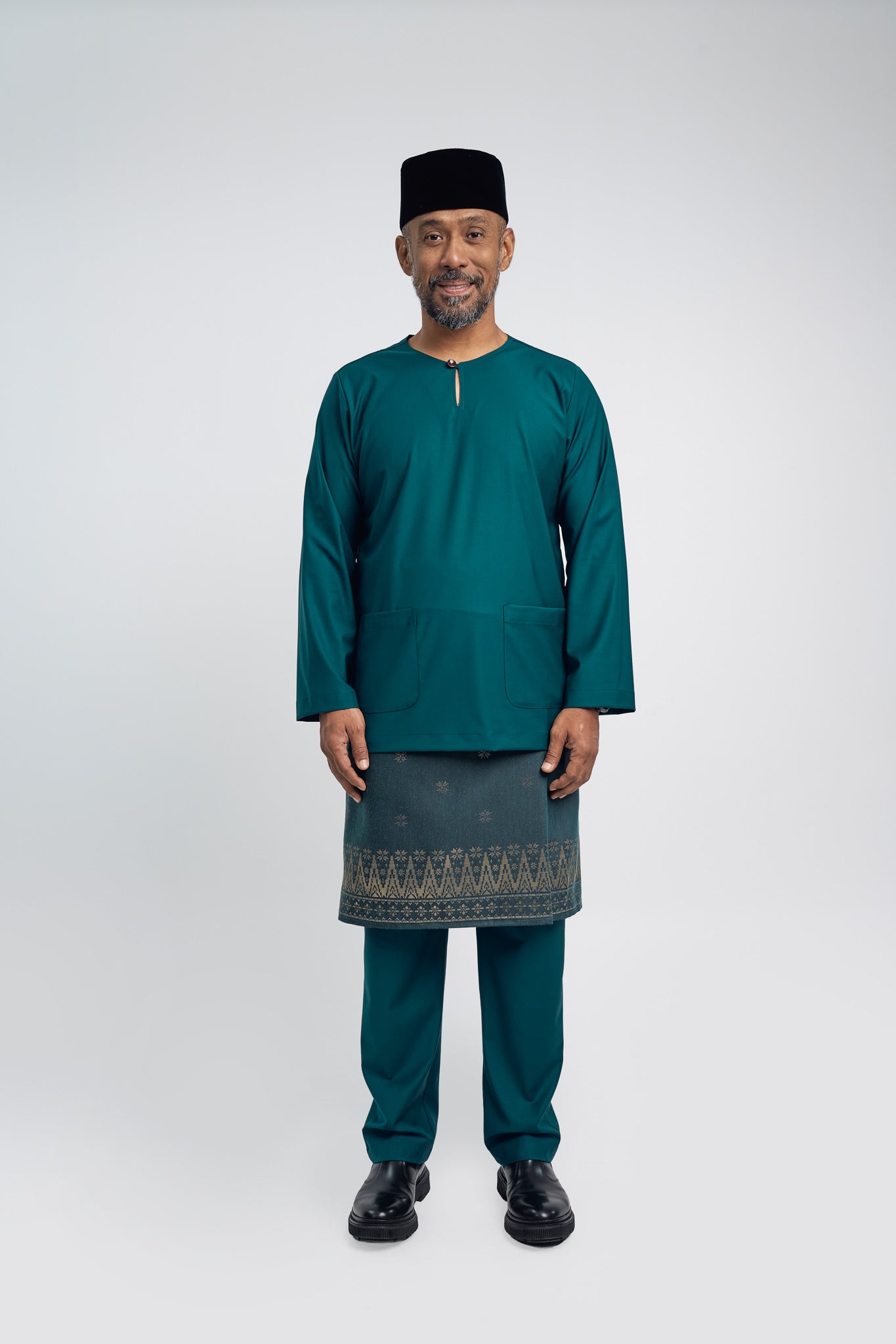 Patawali Modern Fit Baju Melayu Teluk Belanga - Deep Teal