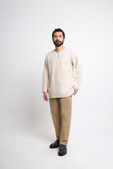 Detak Modern Fit Long Sleeves Top - Beige