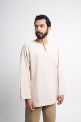 Detak Modern Fit Long Sleeves Top - Beige