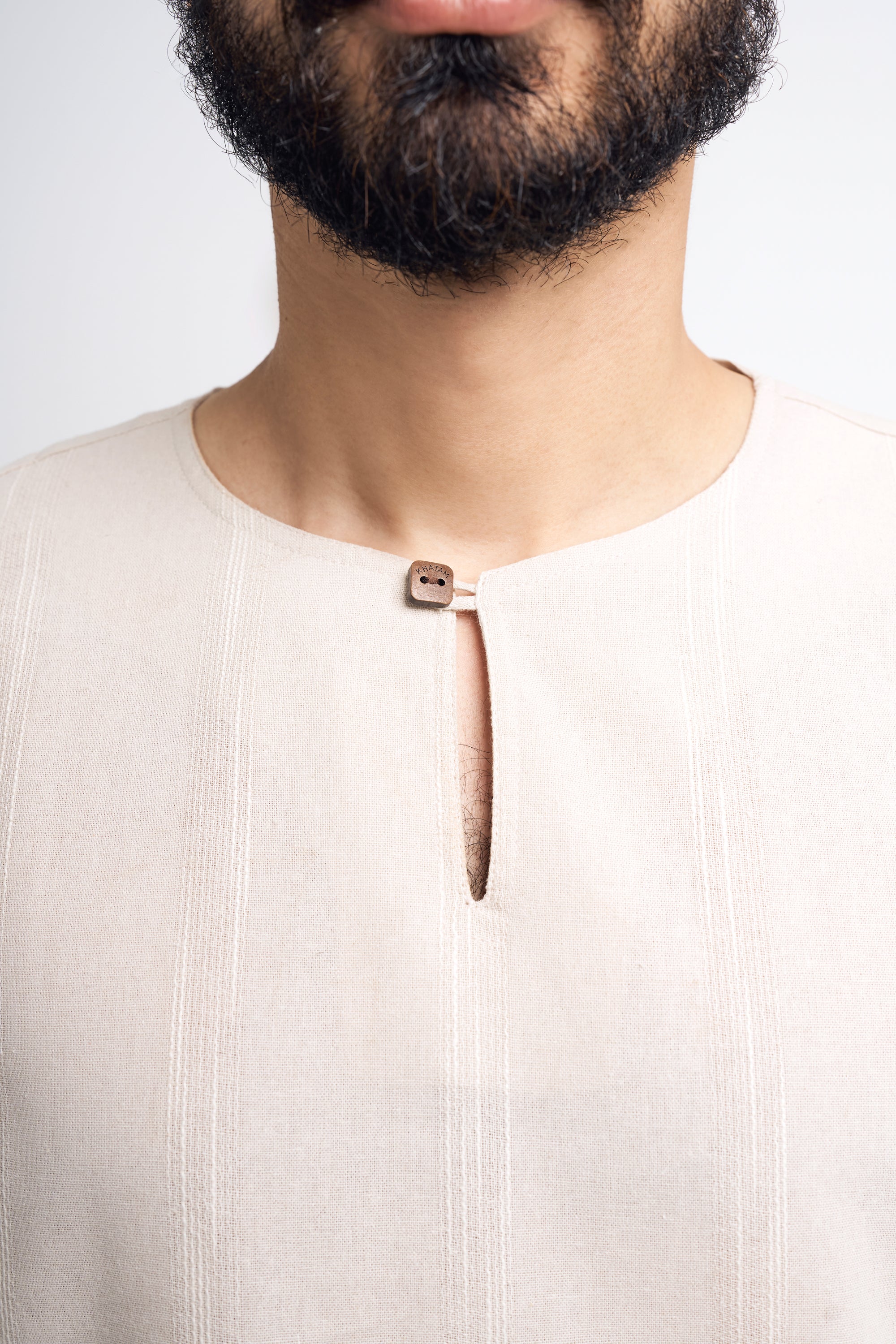 Detak Modern Fit Long Sleeves Top - Beige