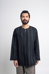 Detak Modern Fit Long Sleeves Top -  Black