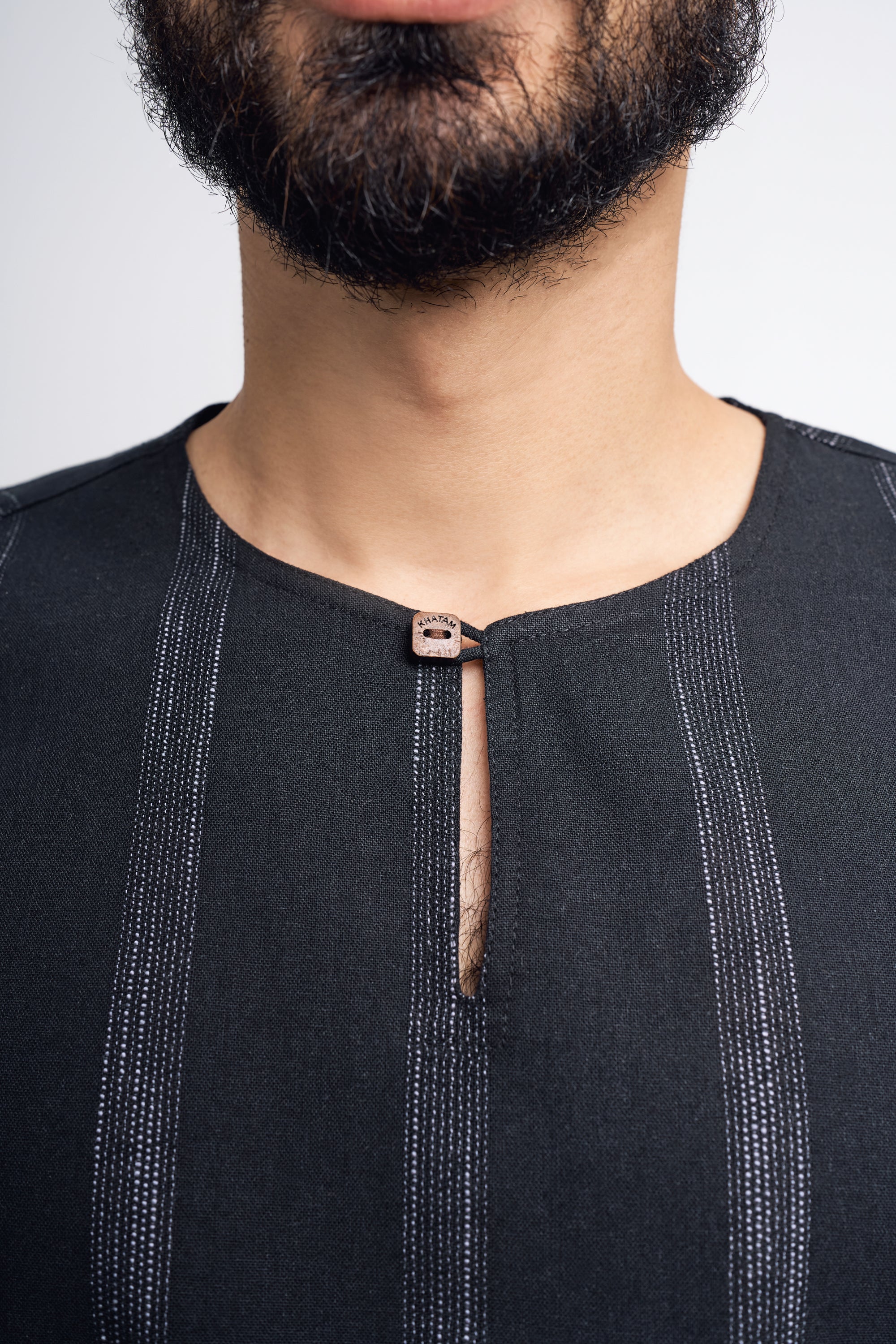Detak Modern Fit Long Sleeves Top -  Black