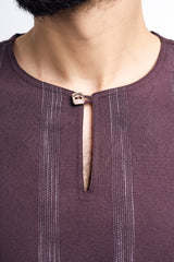 Detak Modern Fit Long Sleeves Top -  Burgundy