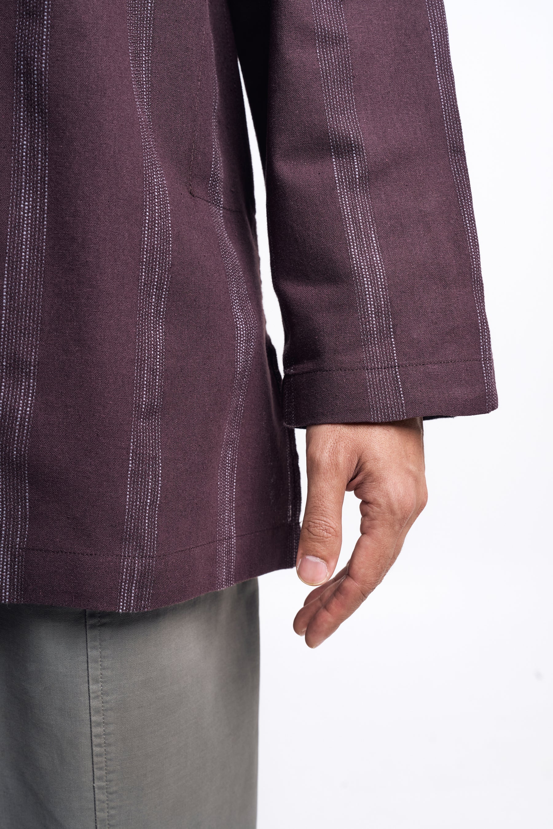 Detak Modern Fit Long Sleeves Top -  Burgundy
