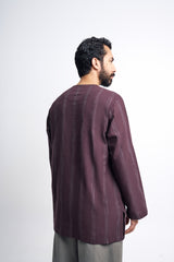 Detak Modern Fit Long Sleeves Top -  Burgundy