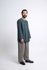 Detak Modern Fit Long Sleeves Top -  Dark Green