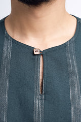 Detak Modern Fit Long Sleeves Top -  Dark Green