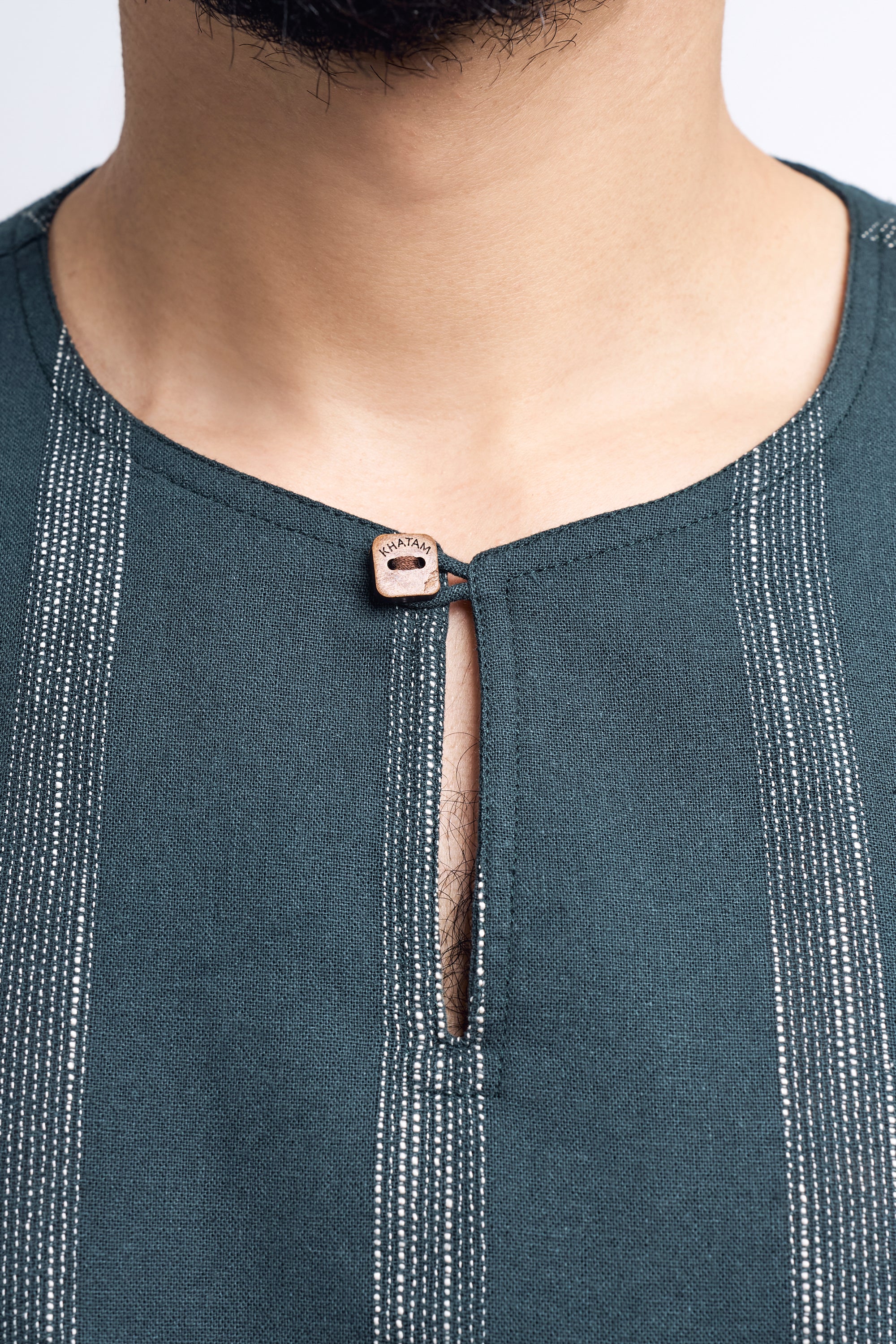 Detak Modern Fit Long Sleeves Top -  Dark Green