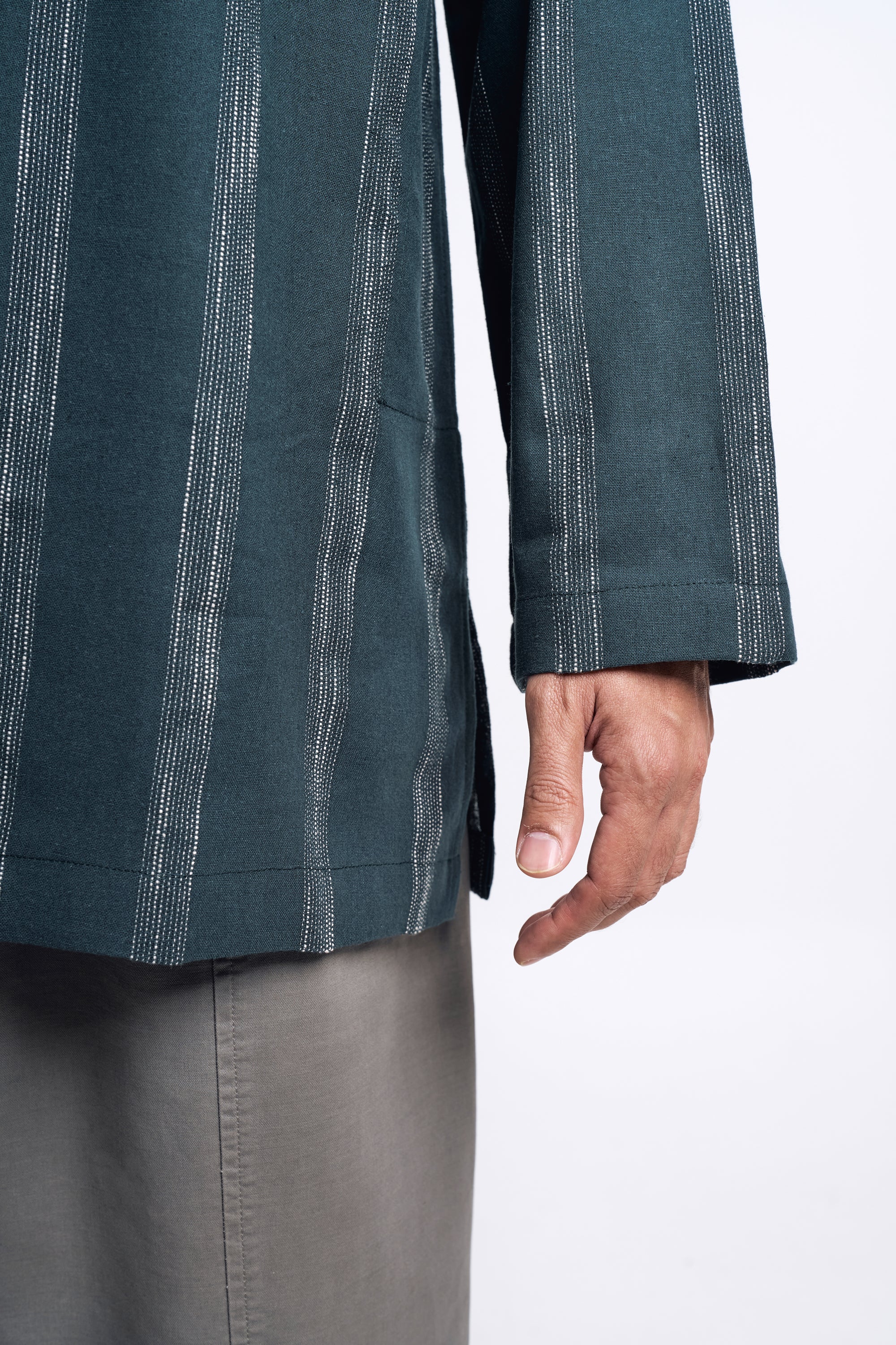 Detak Modern Fit Long Sleeves Top -  Dark Green