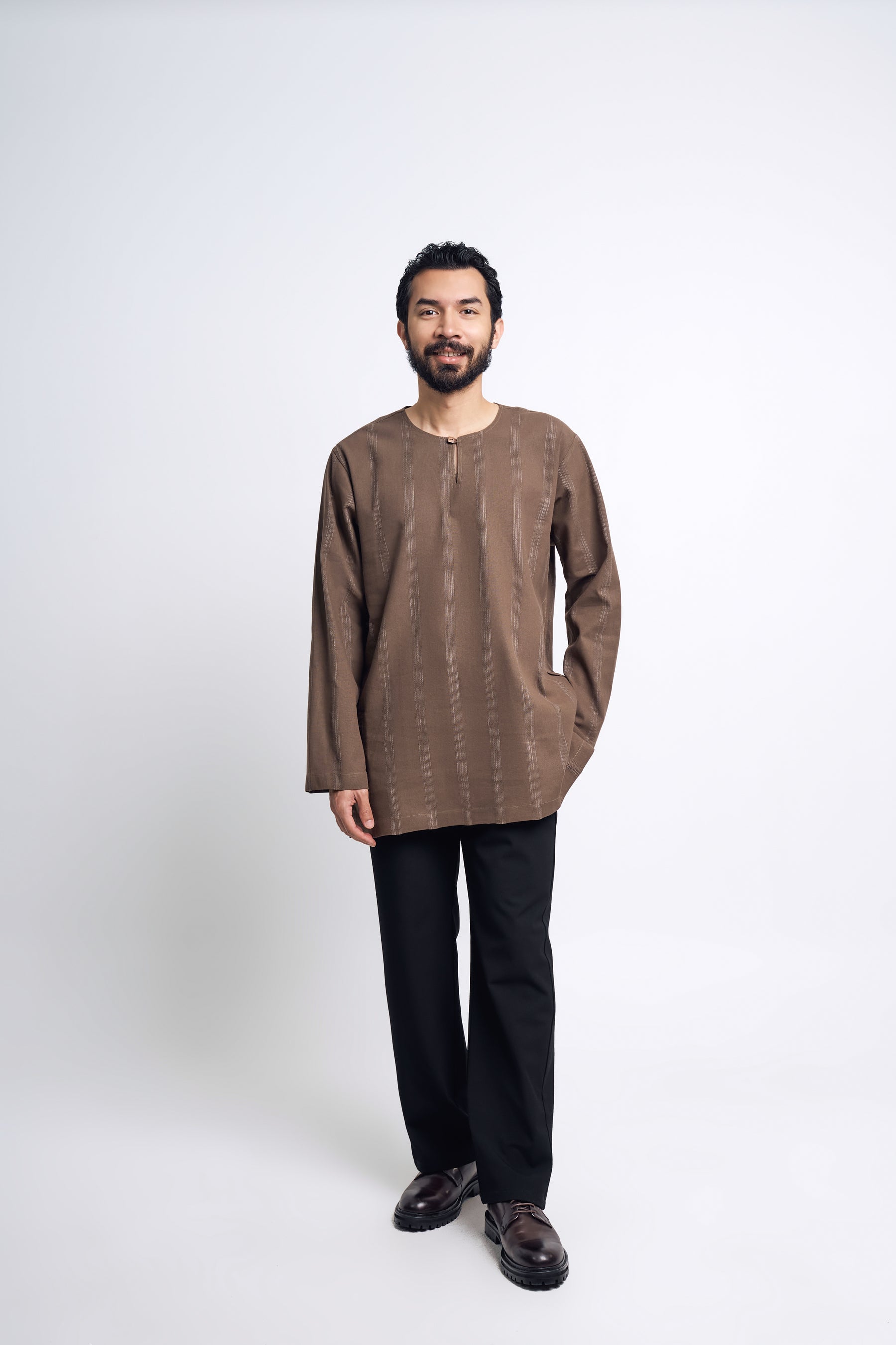 Detak Modern Fit Long Sleeves Top -  Dusty Olive