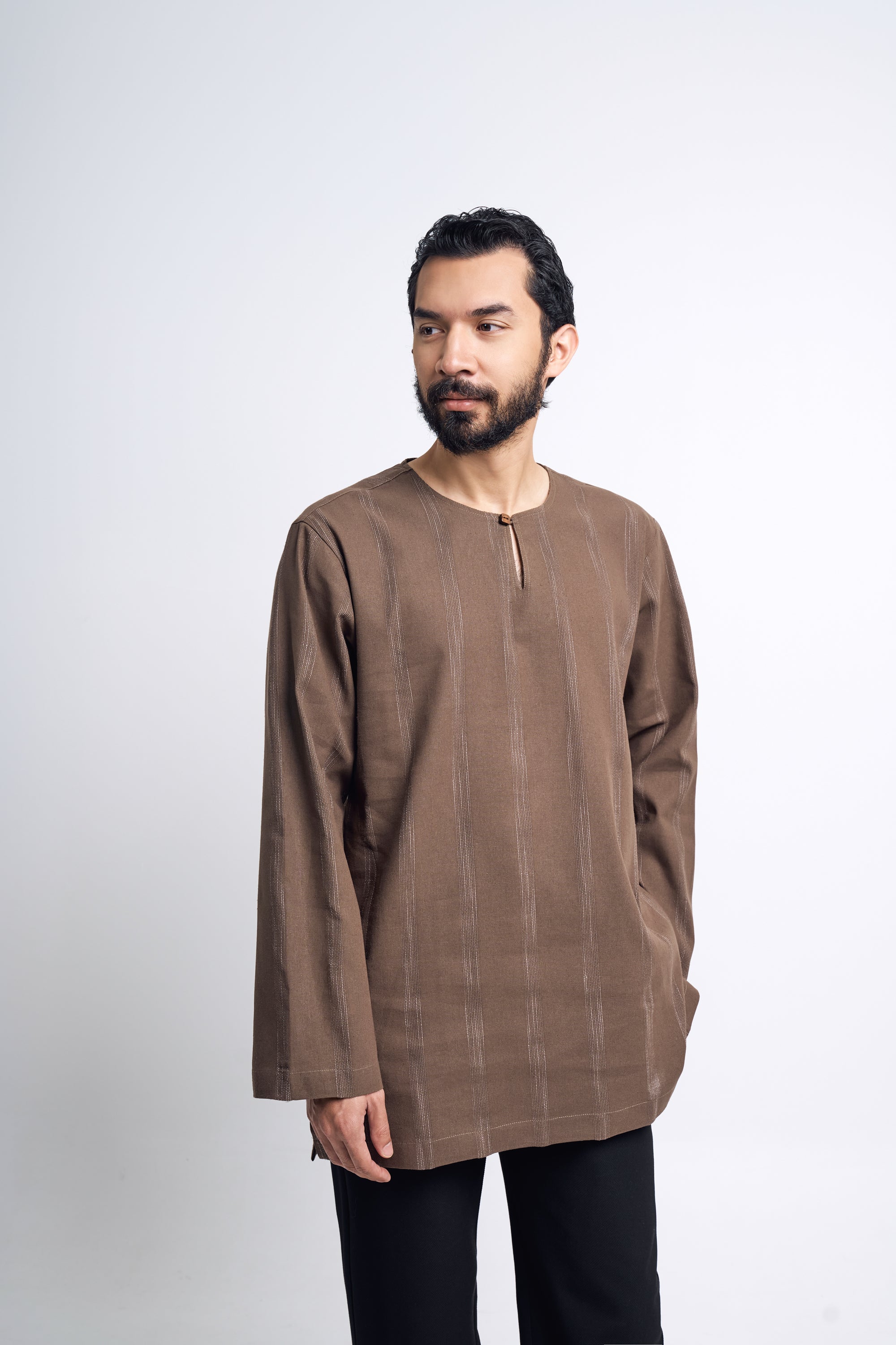 Detak Modern Fit Long Sleeves Top -  Dusty Olive