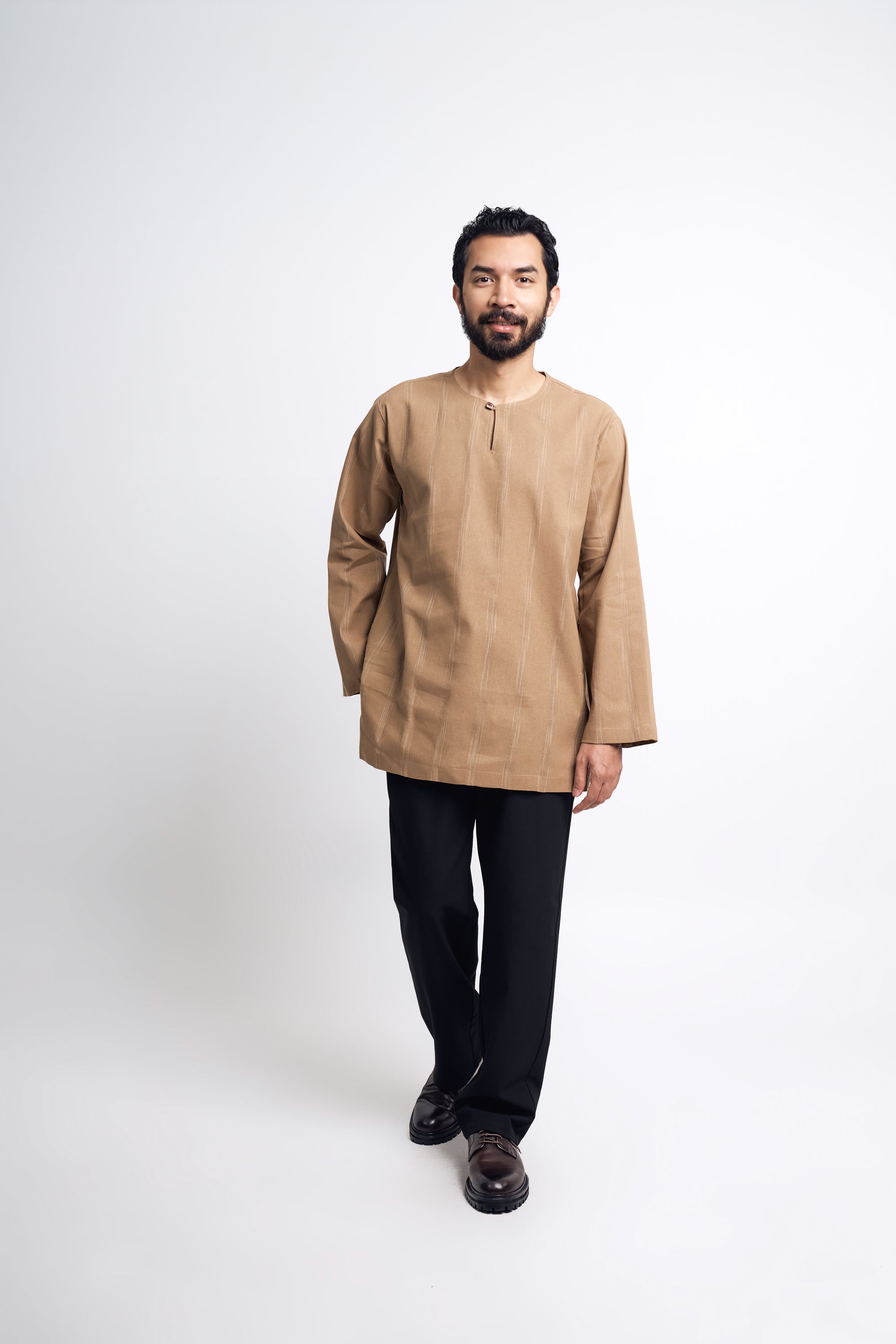 Detak Modern Fit Long Sleeves Top -  Khaki