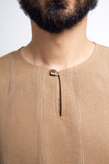 Detak Modern Fit Long Sleeves Top -  Khaki