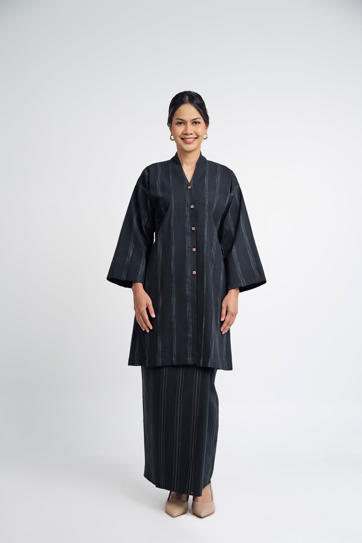 Detak Women Baju Belah -  Black